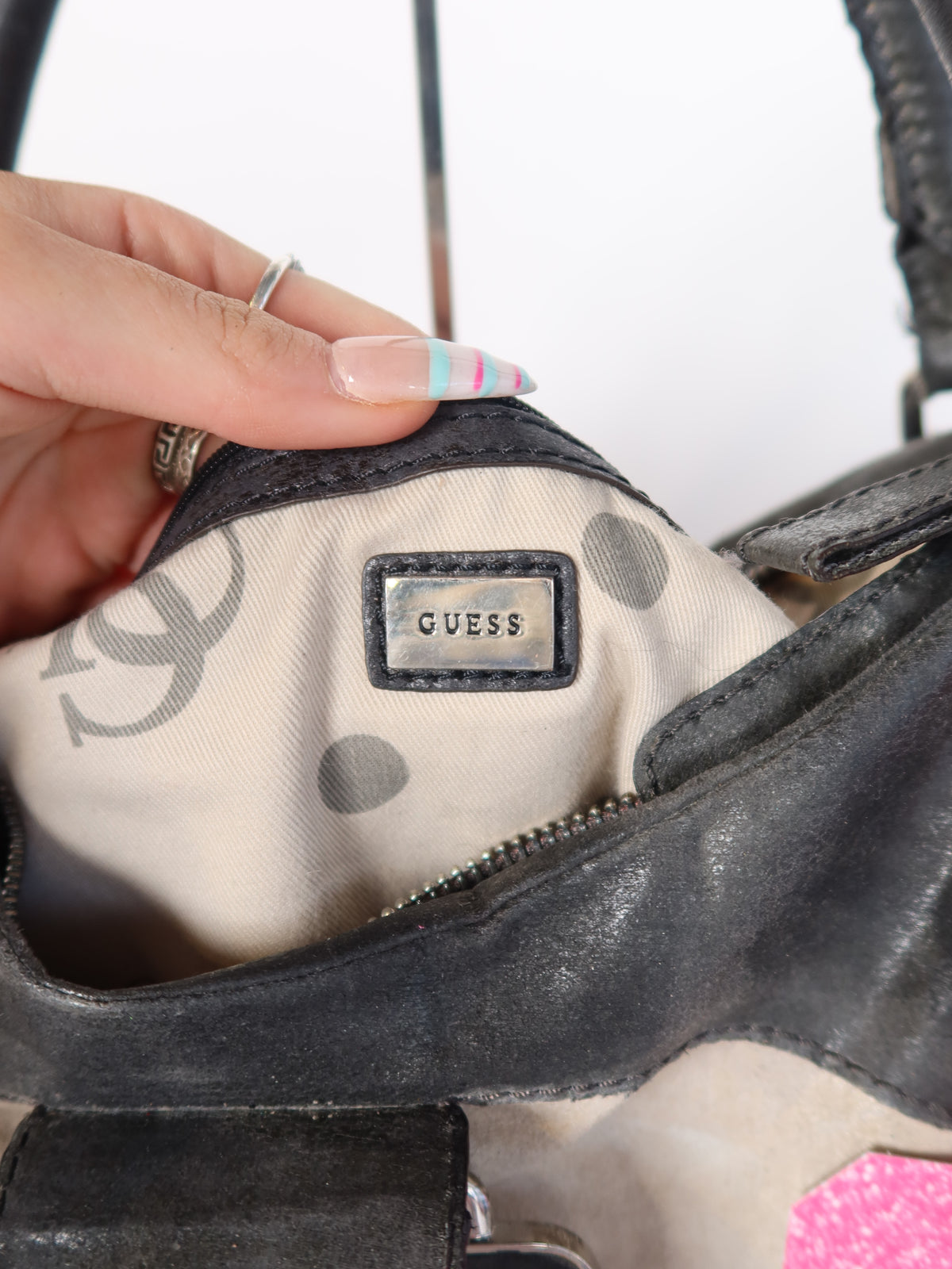 Guess Studded Two-Tone Bag