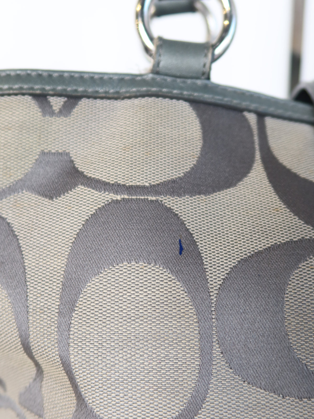 Coach Grey Signature Buckle Tote Bag