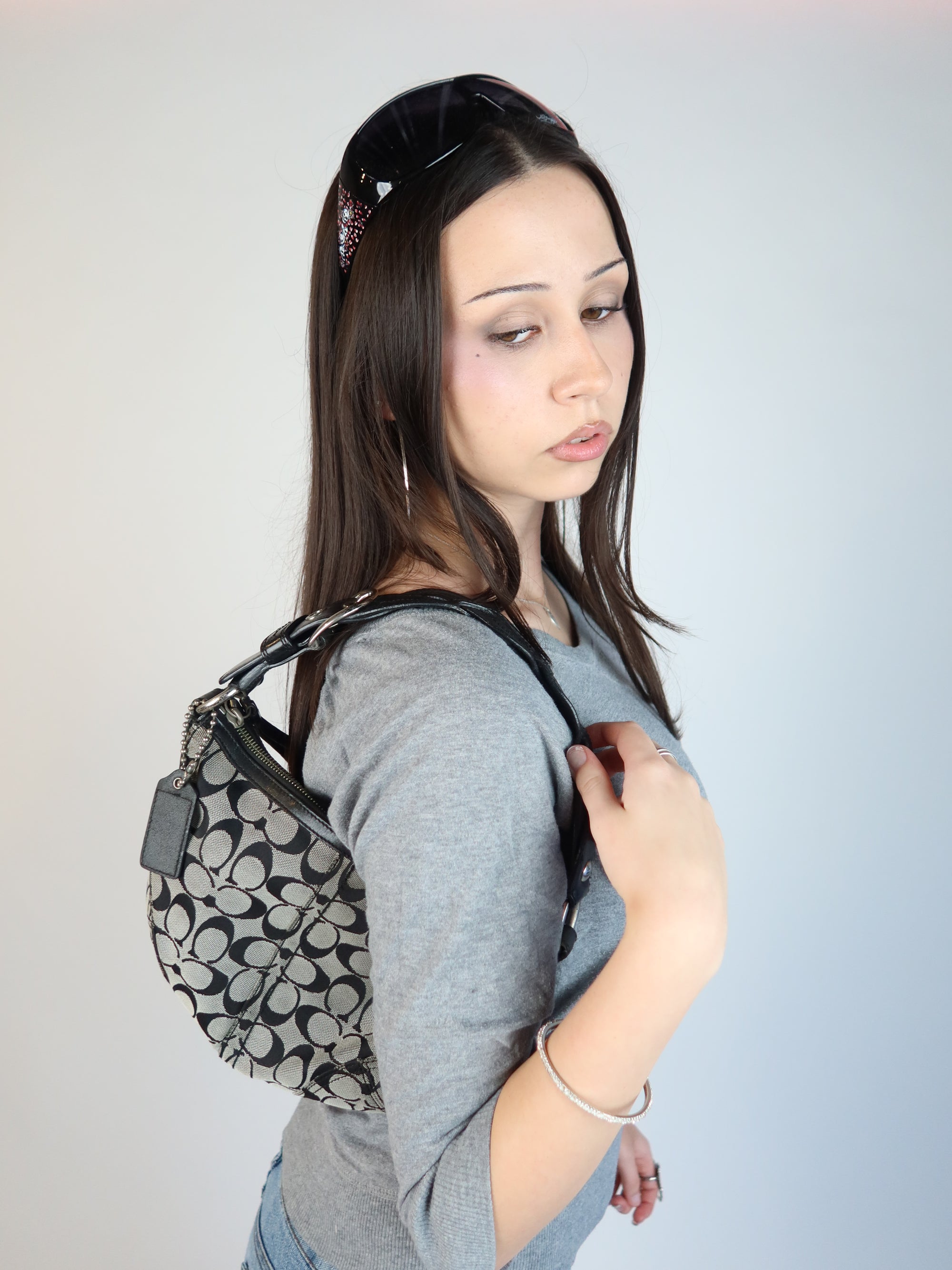 Vtg Black Coach Bag