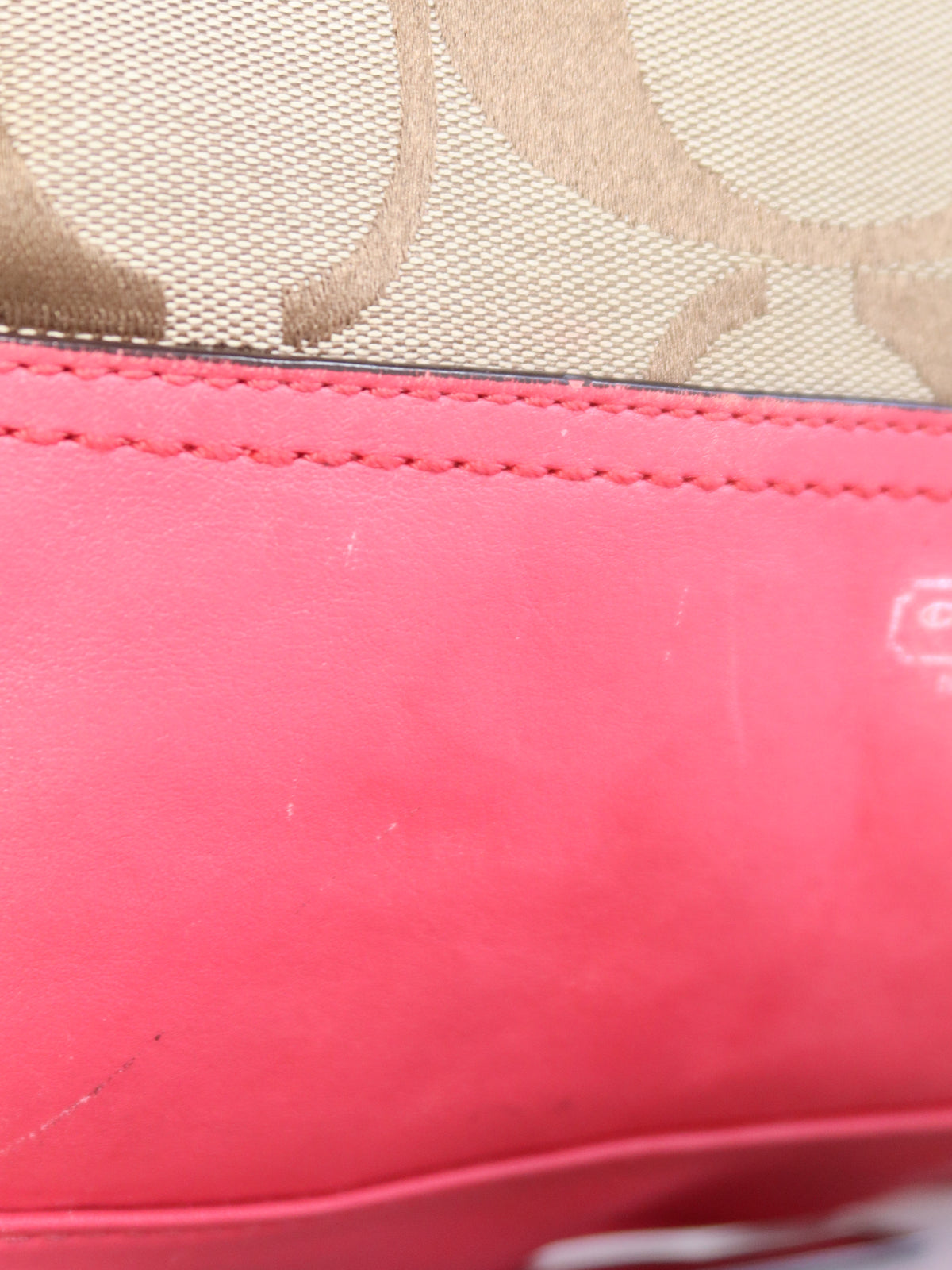 Coach Signature Red Trim Tote Bag