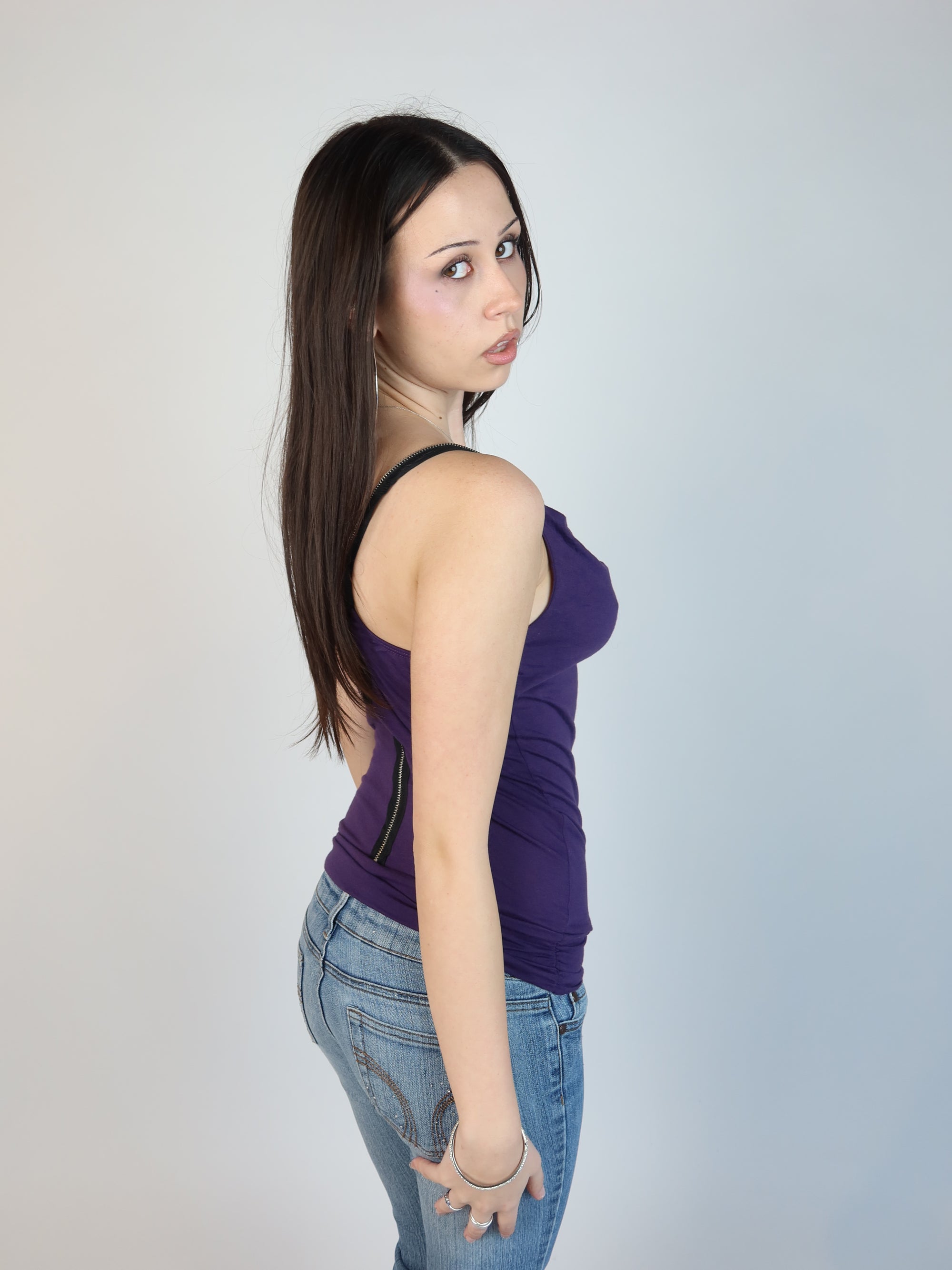 Y2K Miley Purple Top S/M