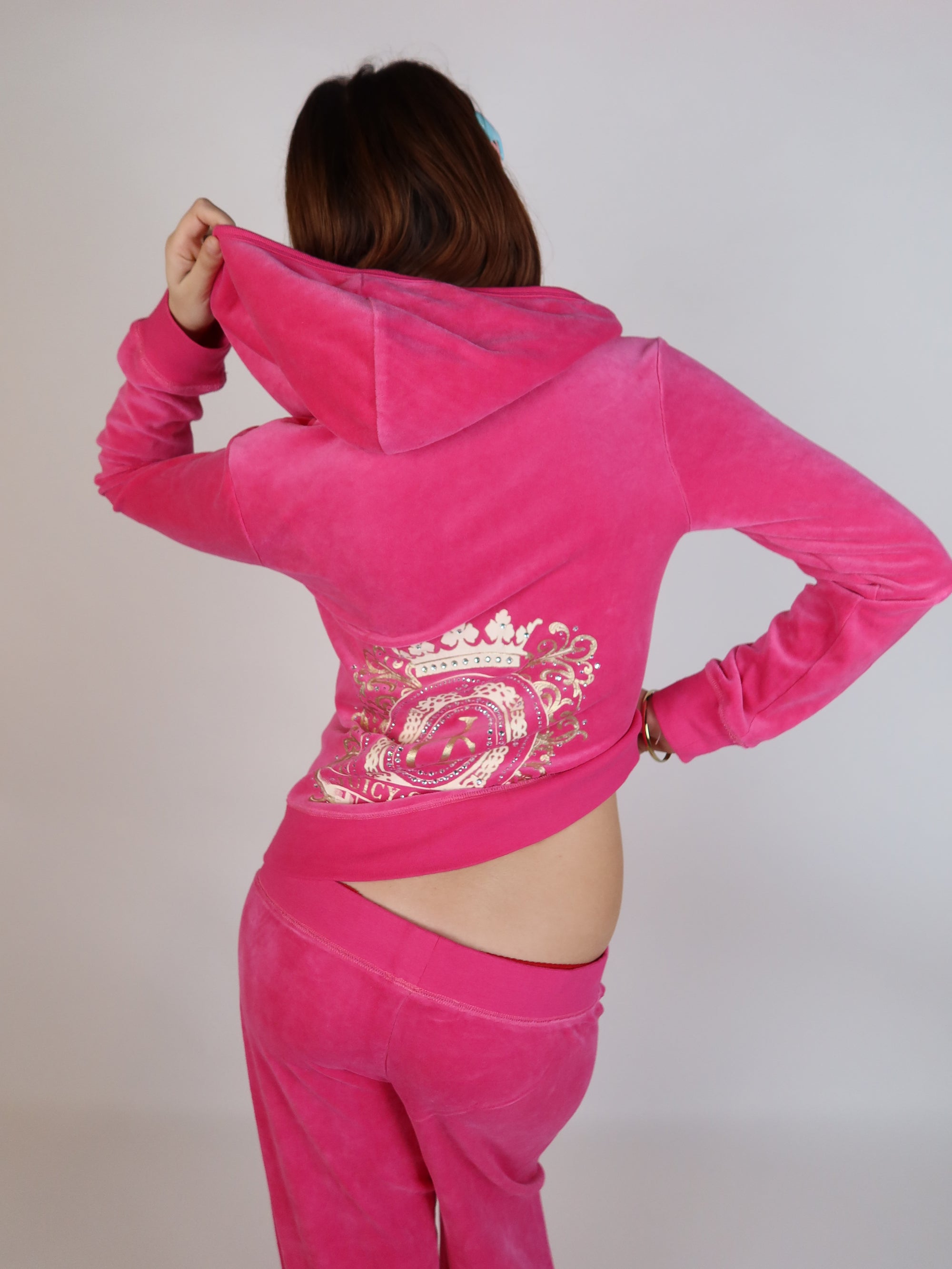 Juicy Velour Hot Pink Set M/L