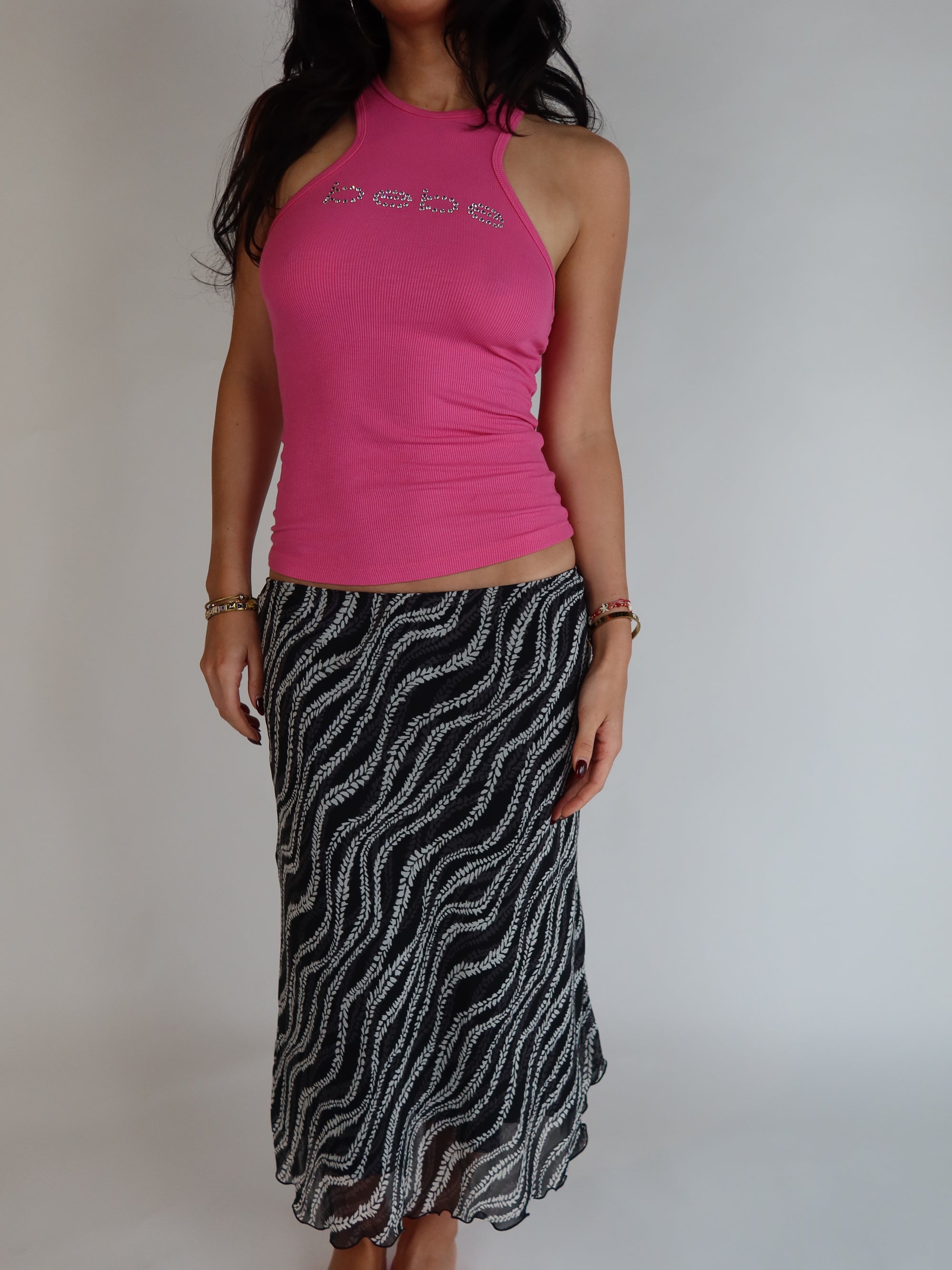 Y2K Mesh Midi Skirt S/M