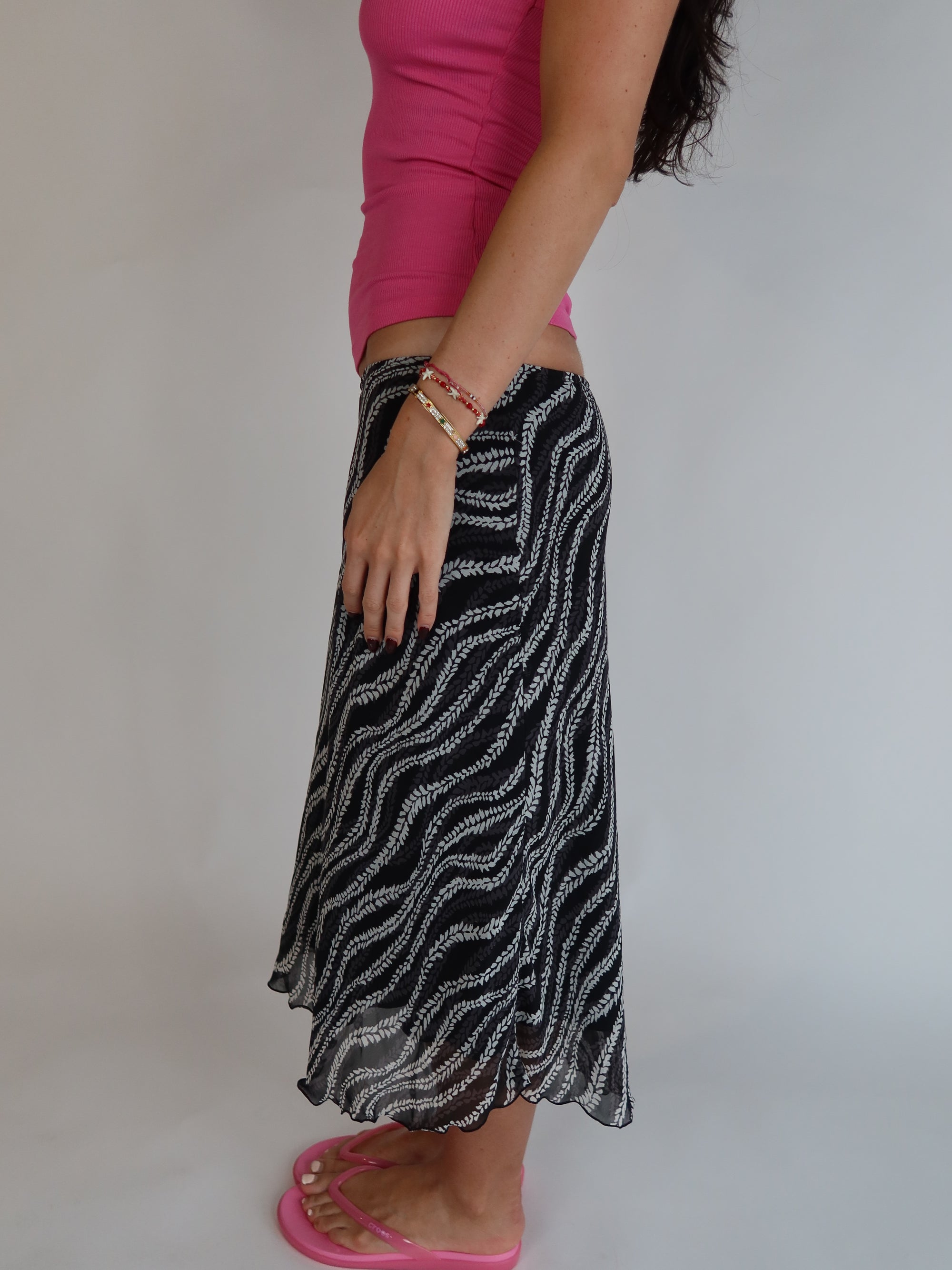 Y2K Mesh Midi Skirt S/M