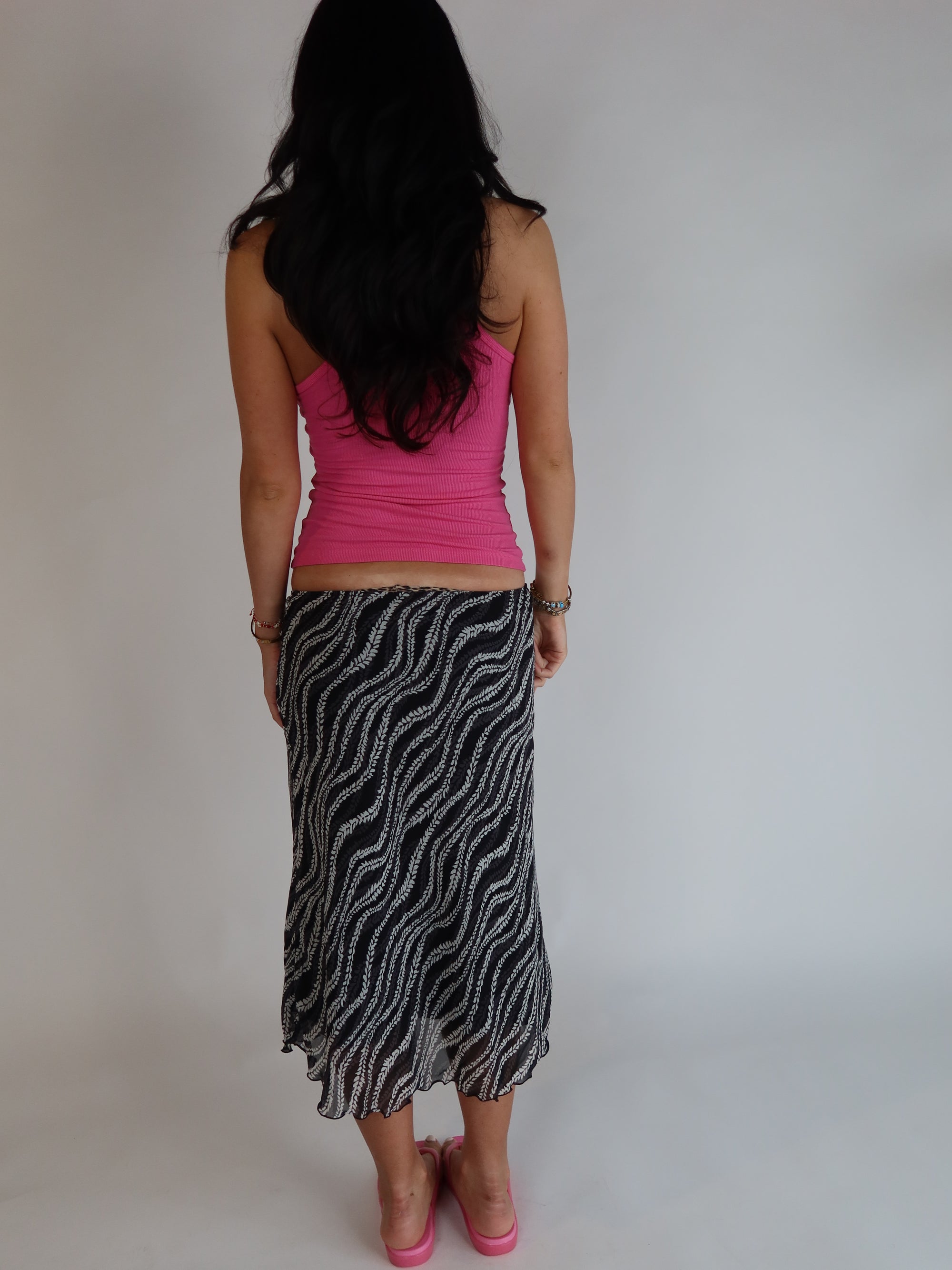 Y2K Mesh Midi Skirt S/M