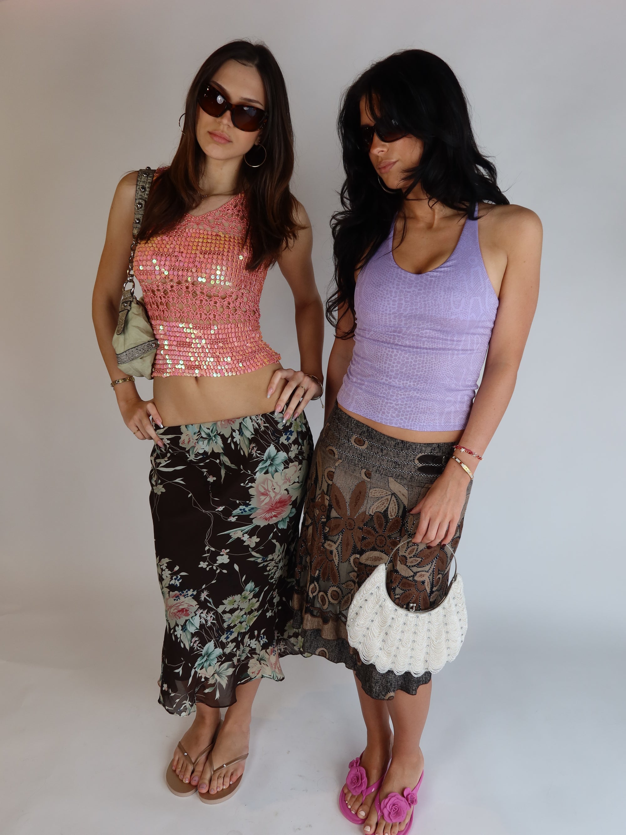 Lavender Croc Print Halter XS/S