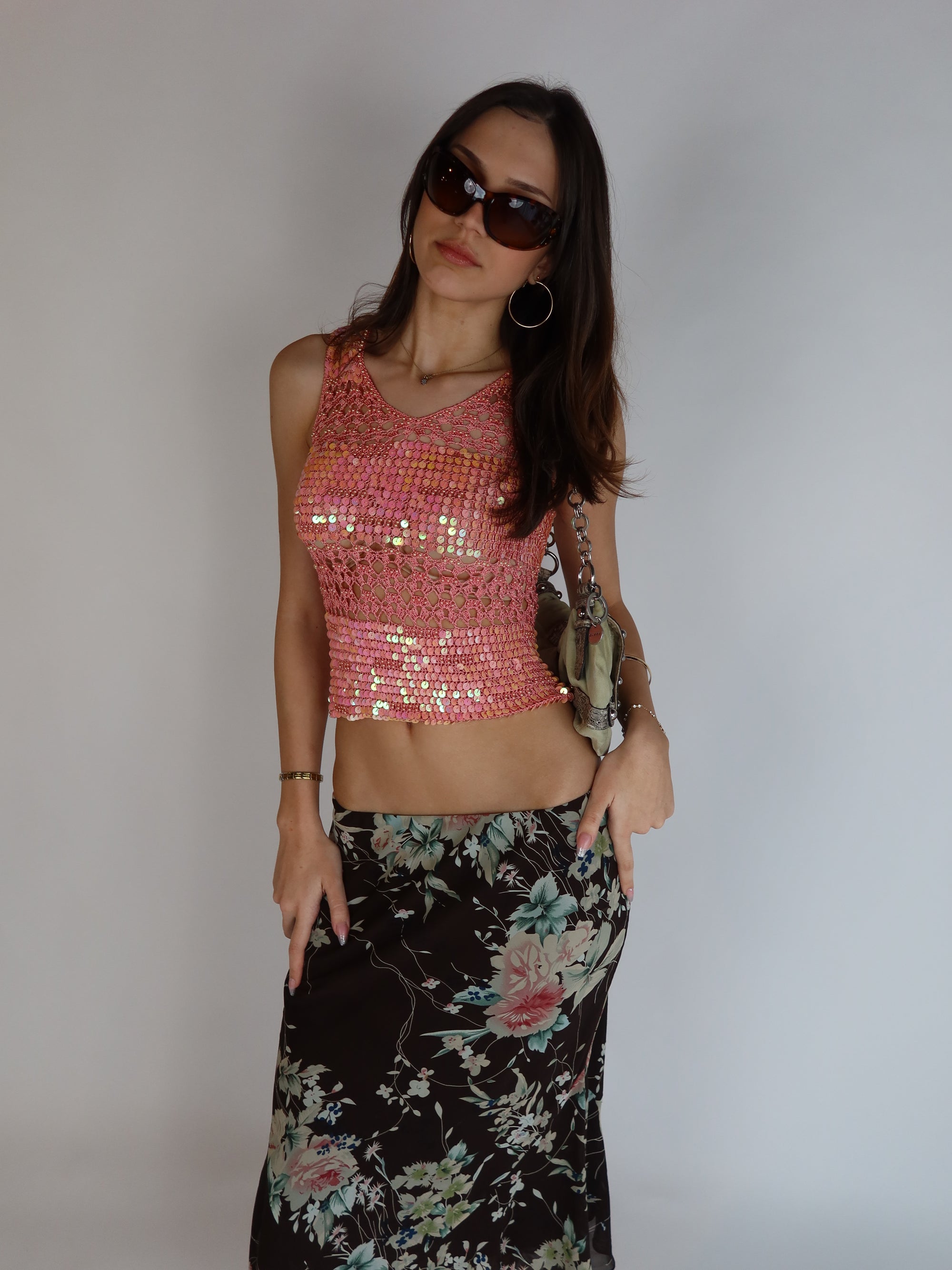 Sequin Crochet Fairycore Tank XS