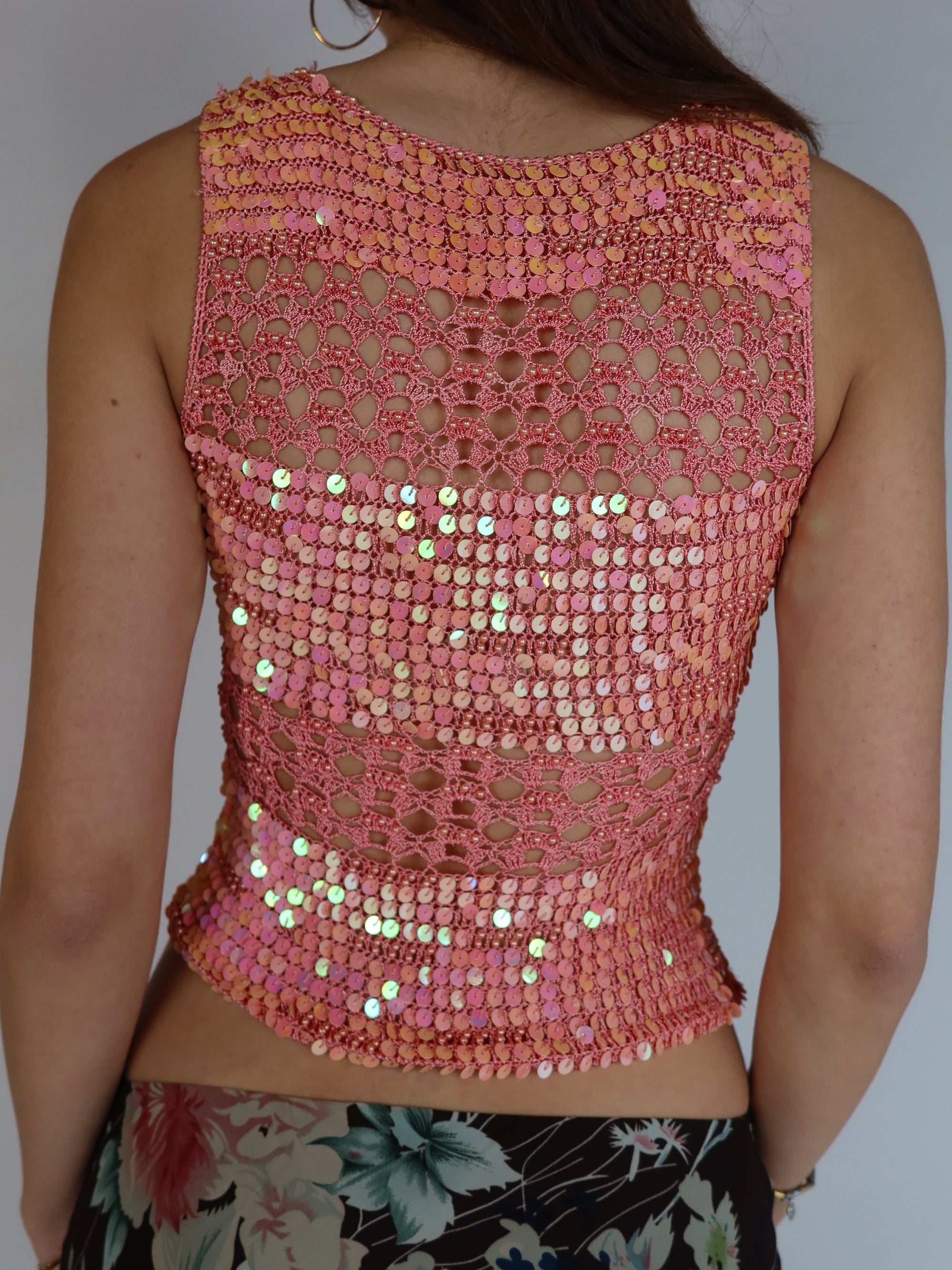 Sequin Crochet Fairycore Tank XS