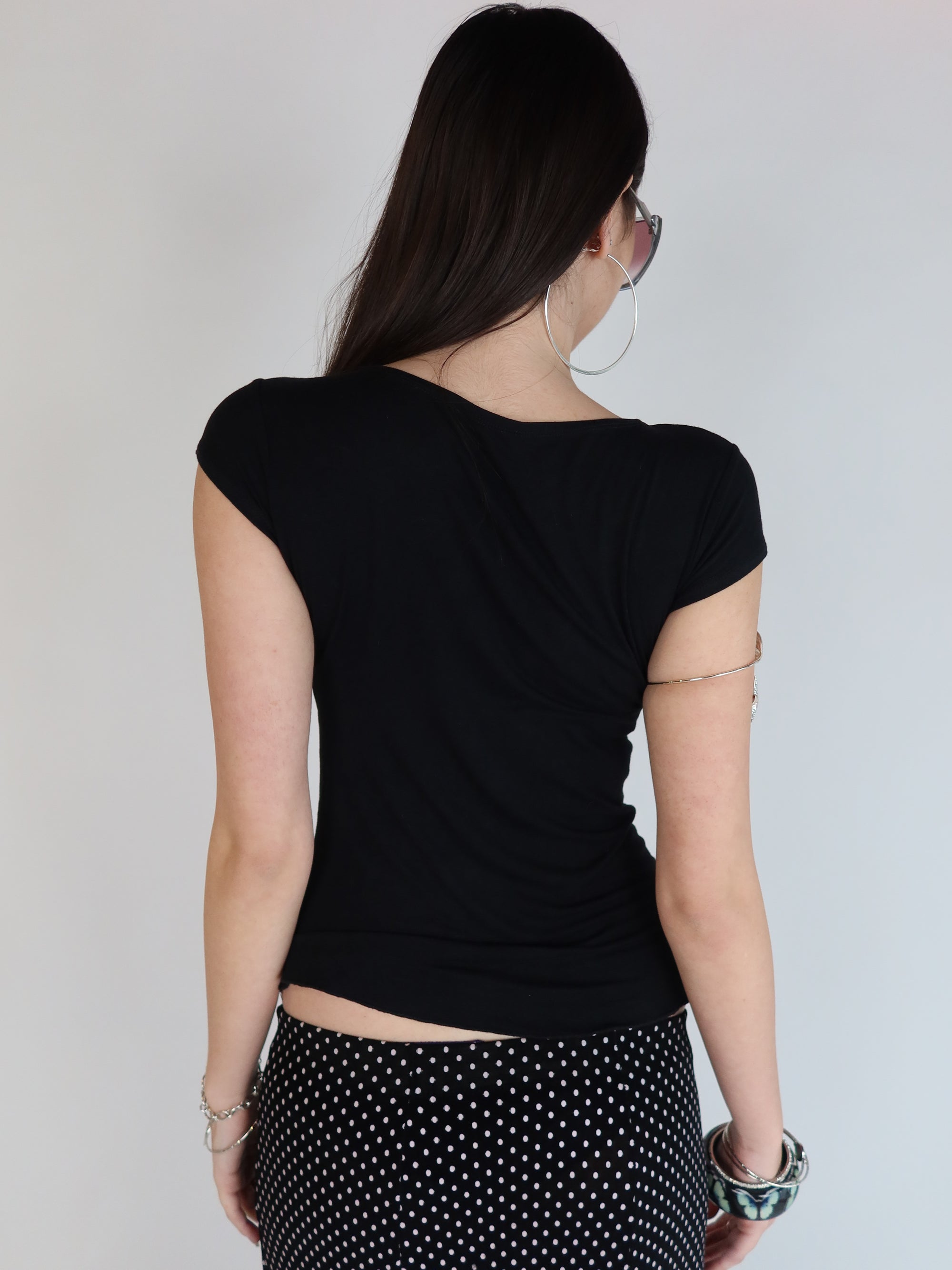 Y2K Embellished V-Neck S/M