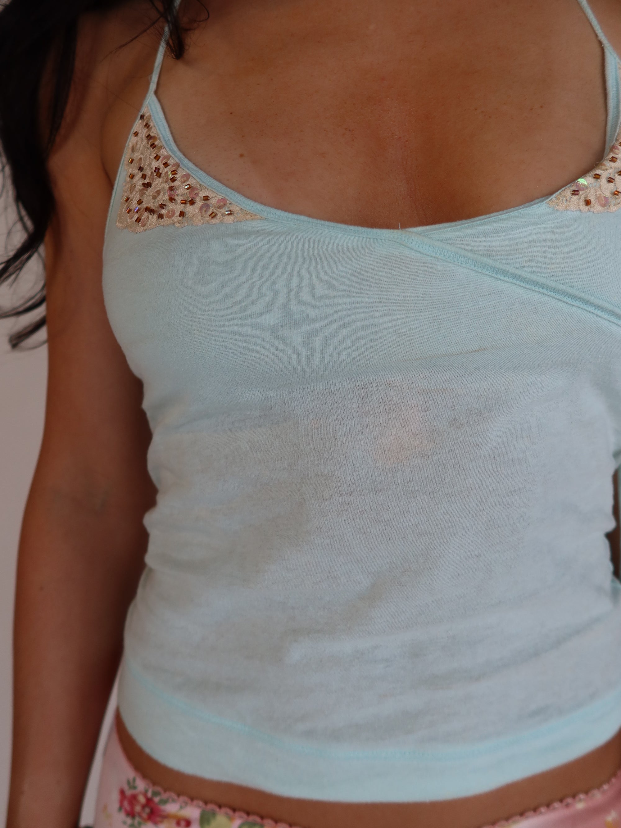 Hollister Beaded Wrap Top XS/S