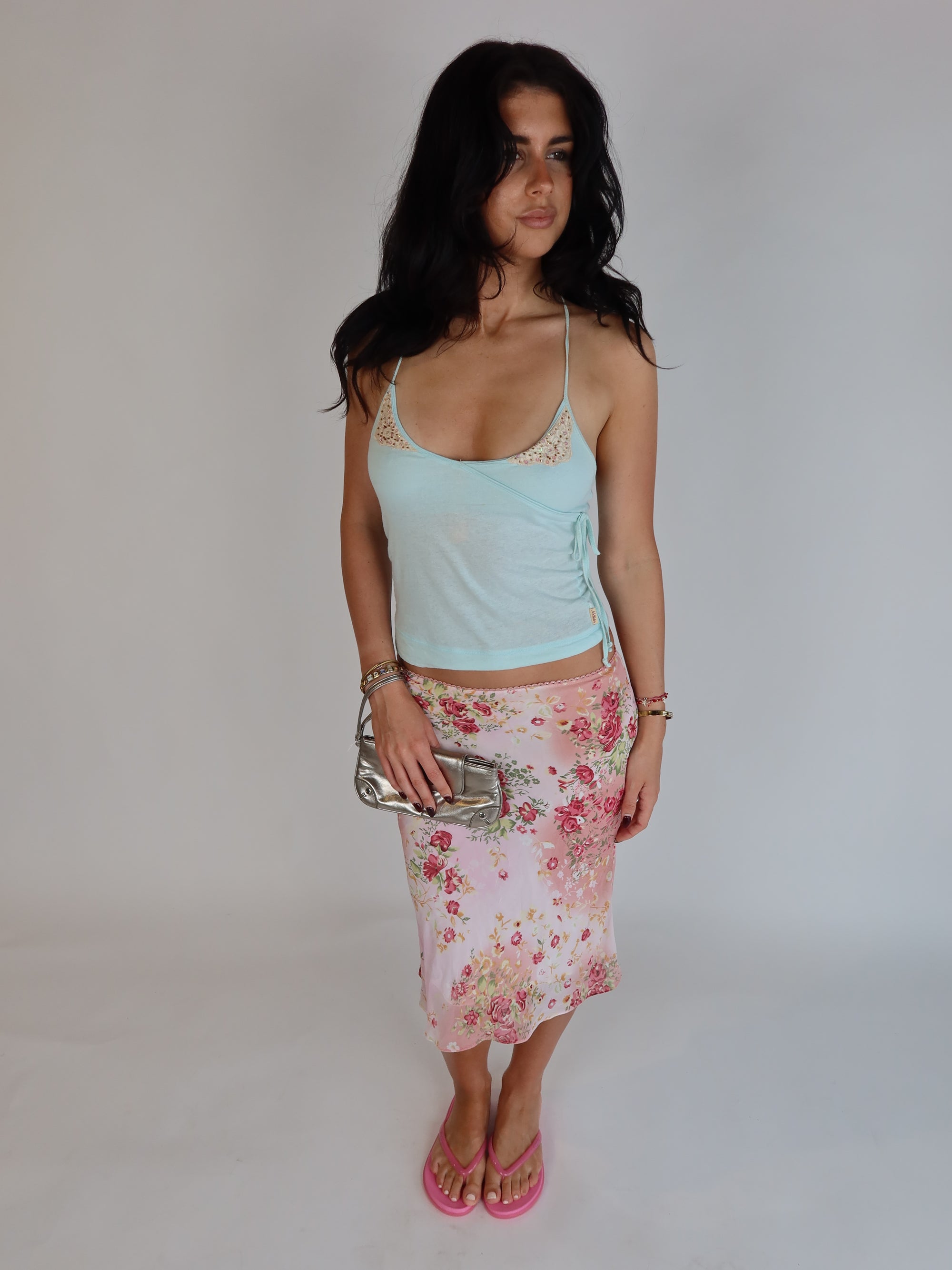 Hollister Beaded Wrap Top XS/S
