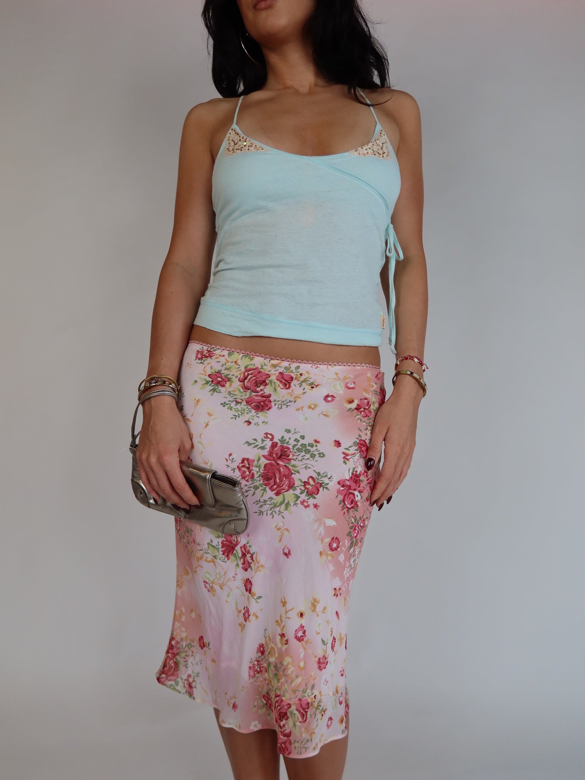 Y2K Floral Midi Skirt XS/S