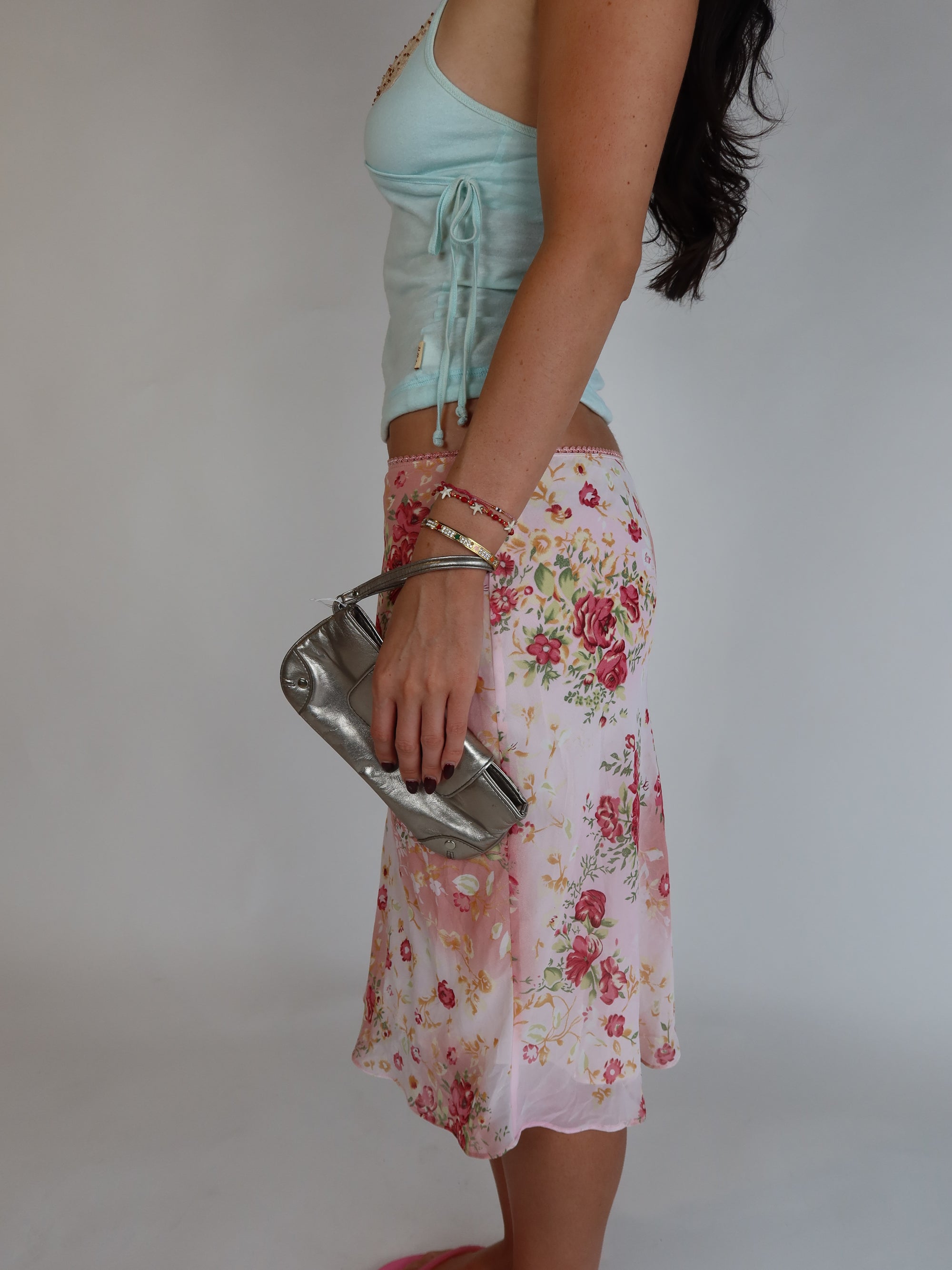 Y2K Floral Midi Skirt XS/S
