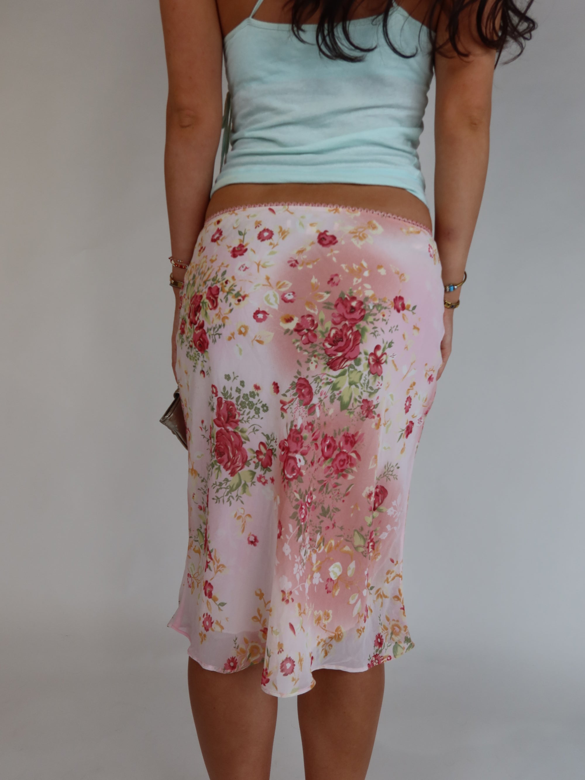 Y2K Floral Midi Skirt XS/S