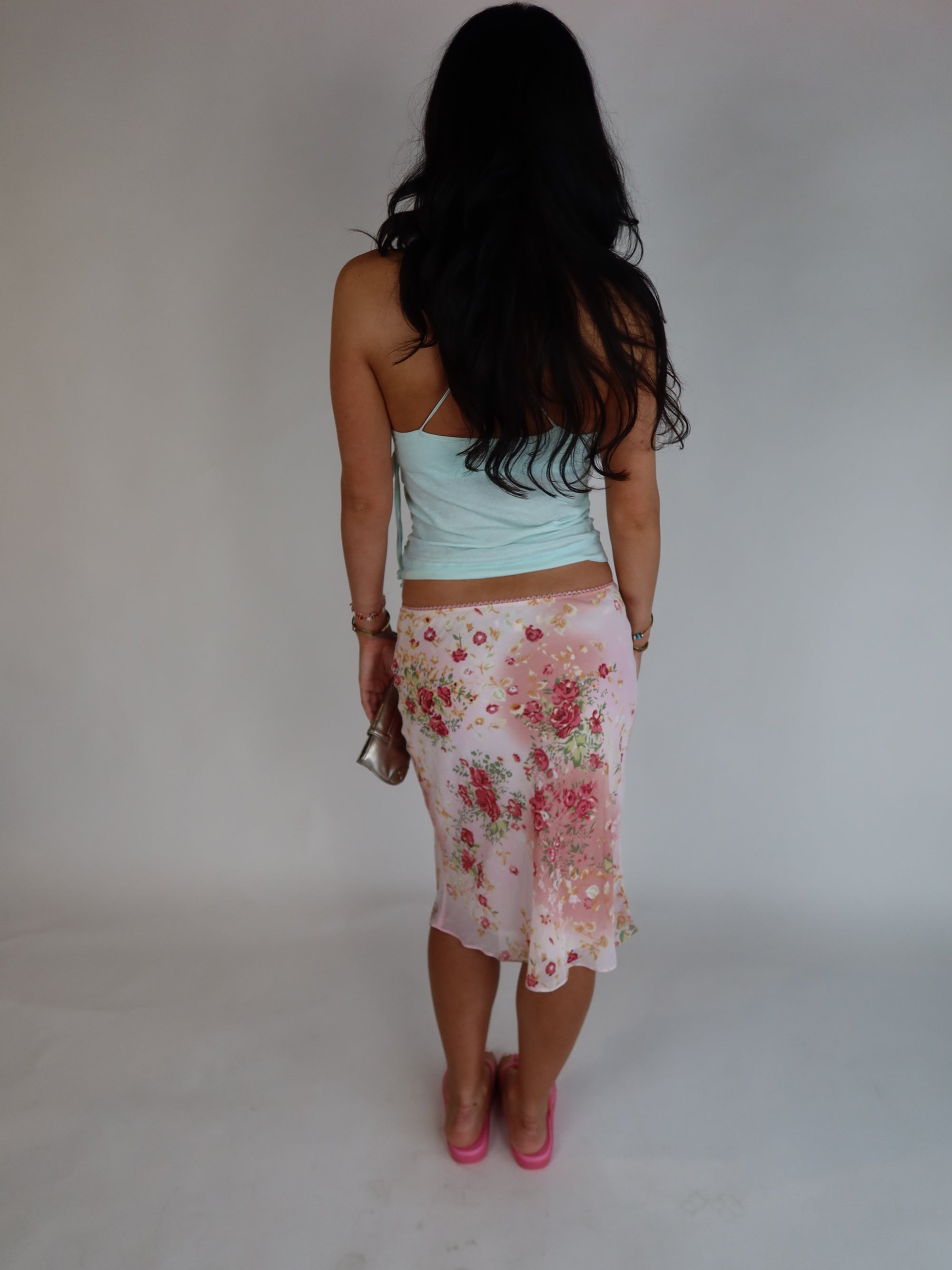 Y2K Floral Midi Skirt XS/S