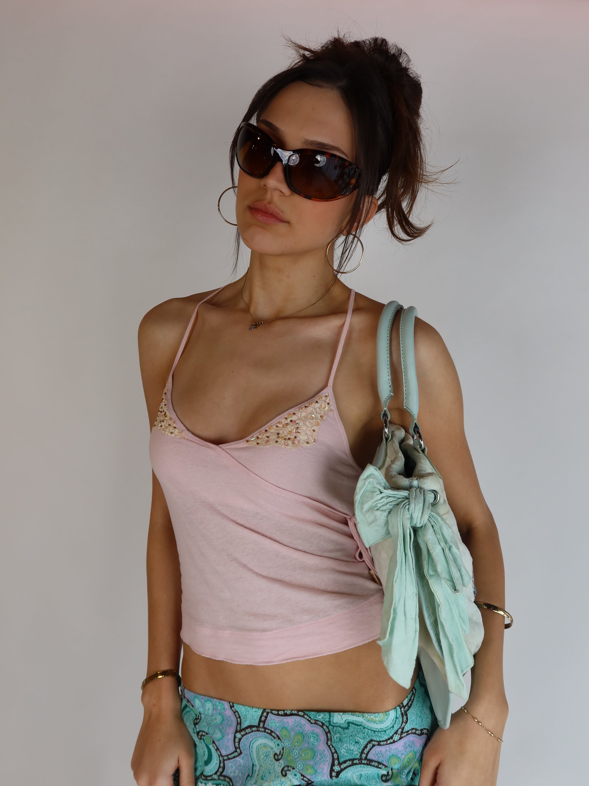 Hollister Beaded Wrap Top XS/S
