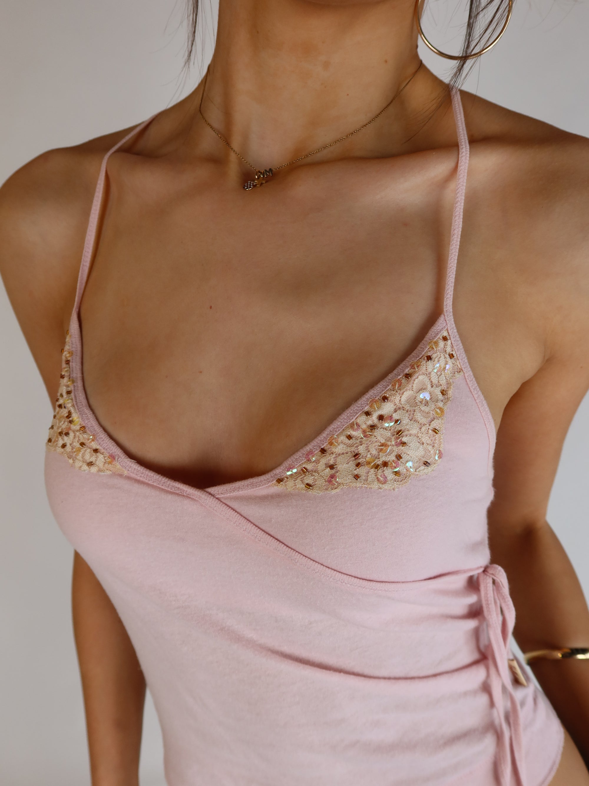 Hollister Beaded Wrap Top XS/S