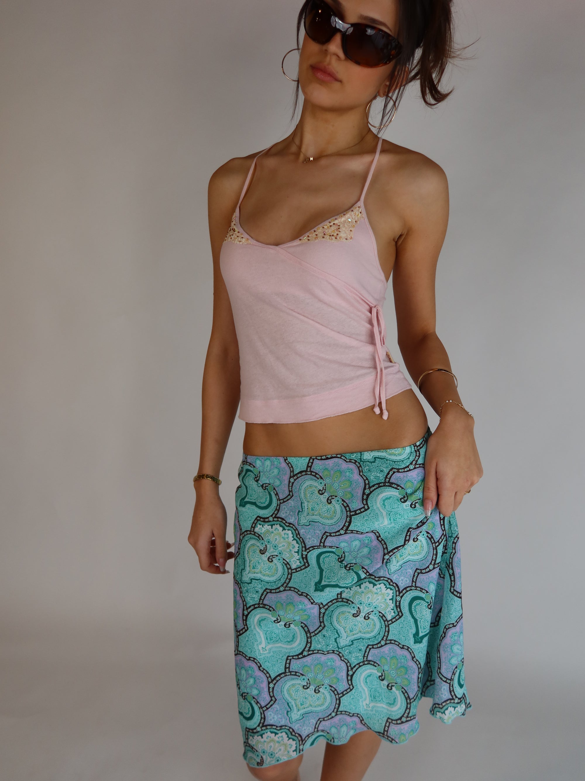 Hollister Beaded Wrap Top XS/S