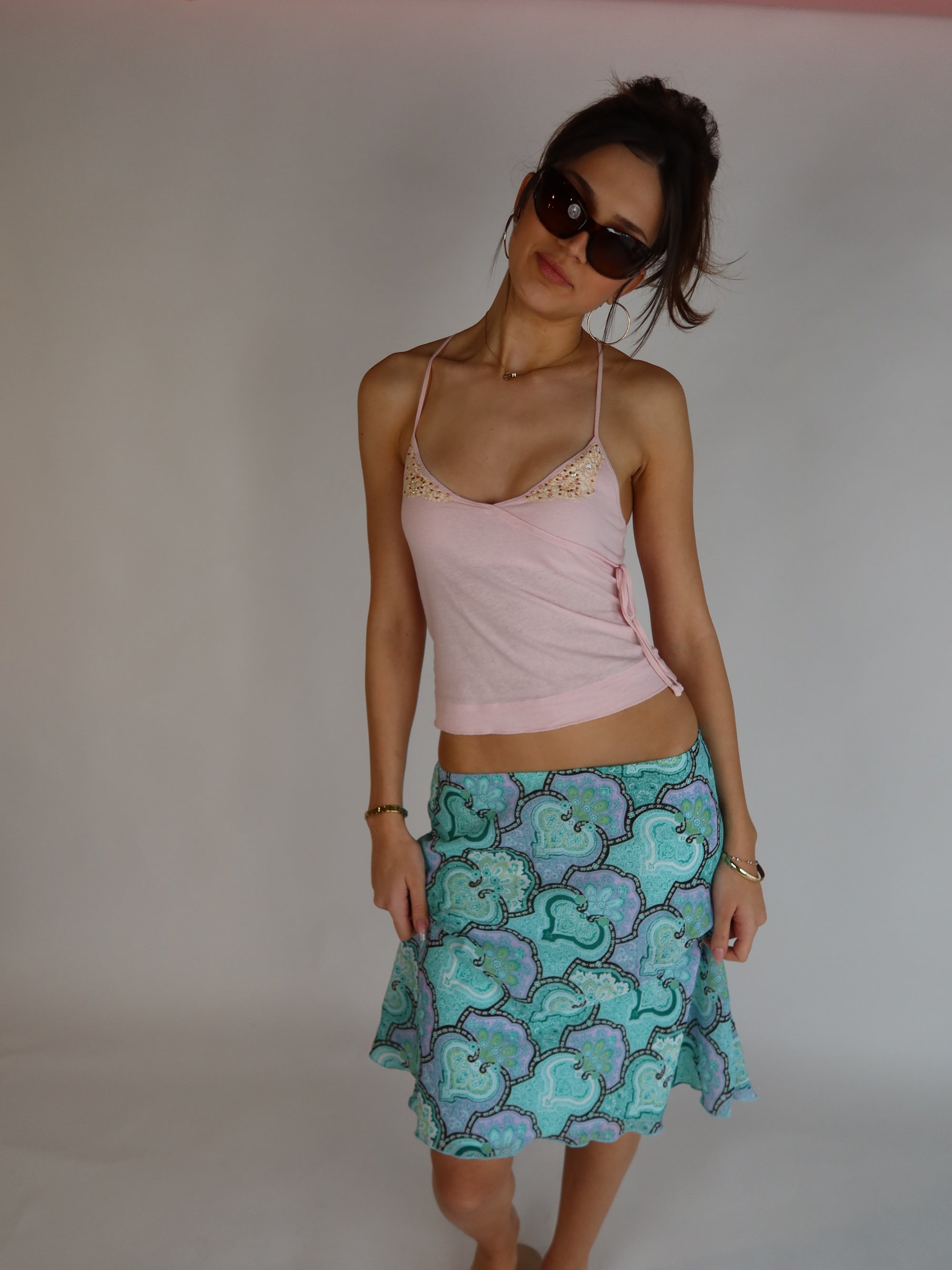 Hollister Beaded Wrap Top XS/S
