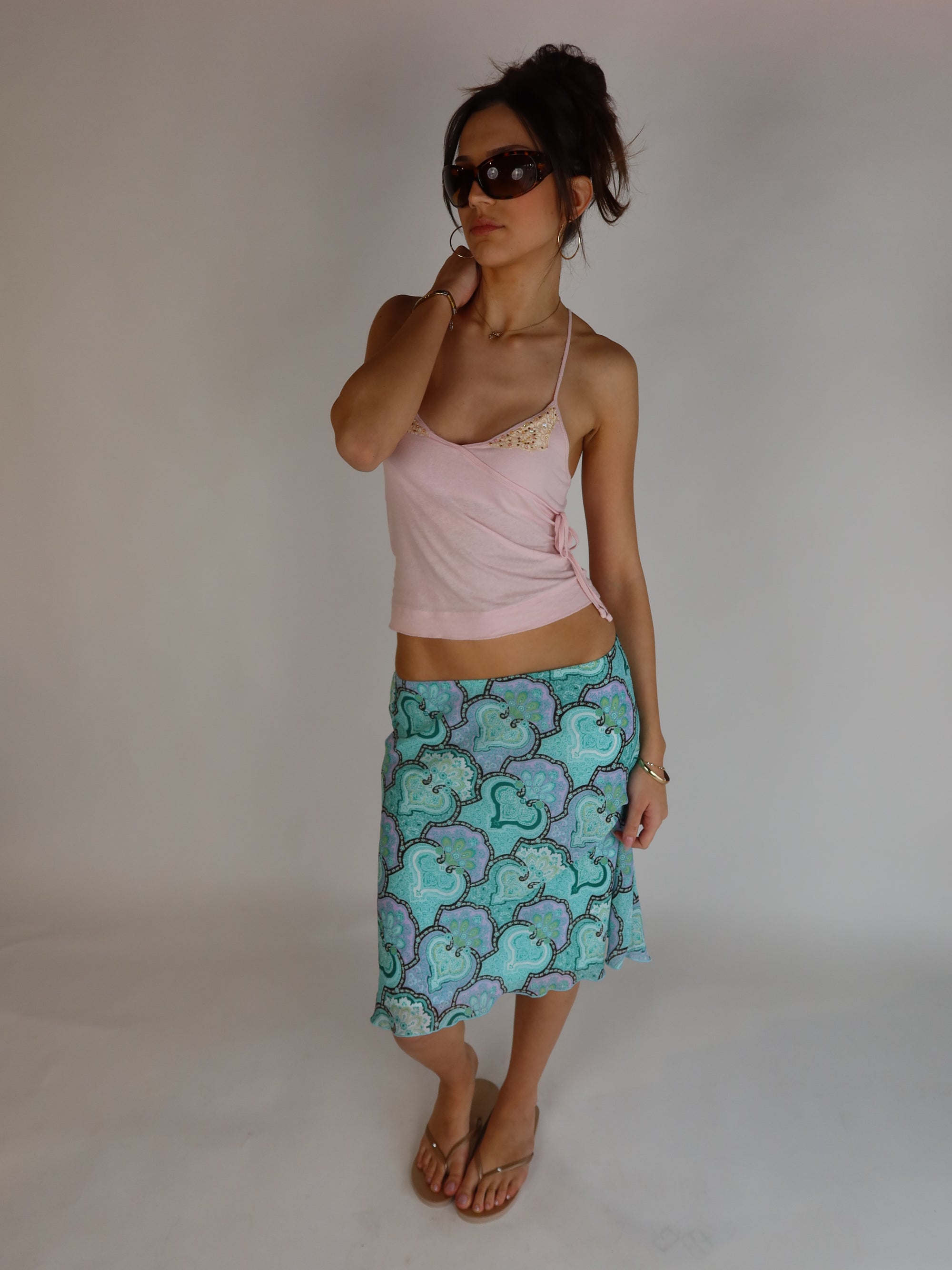 Hollister Beaded Wrap Top XS/S