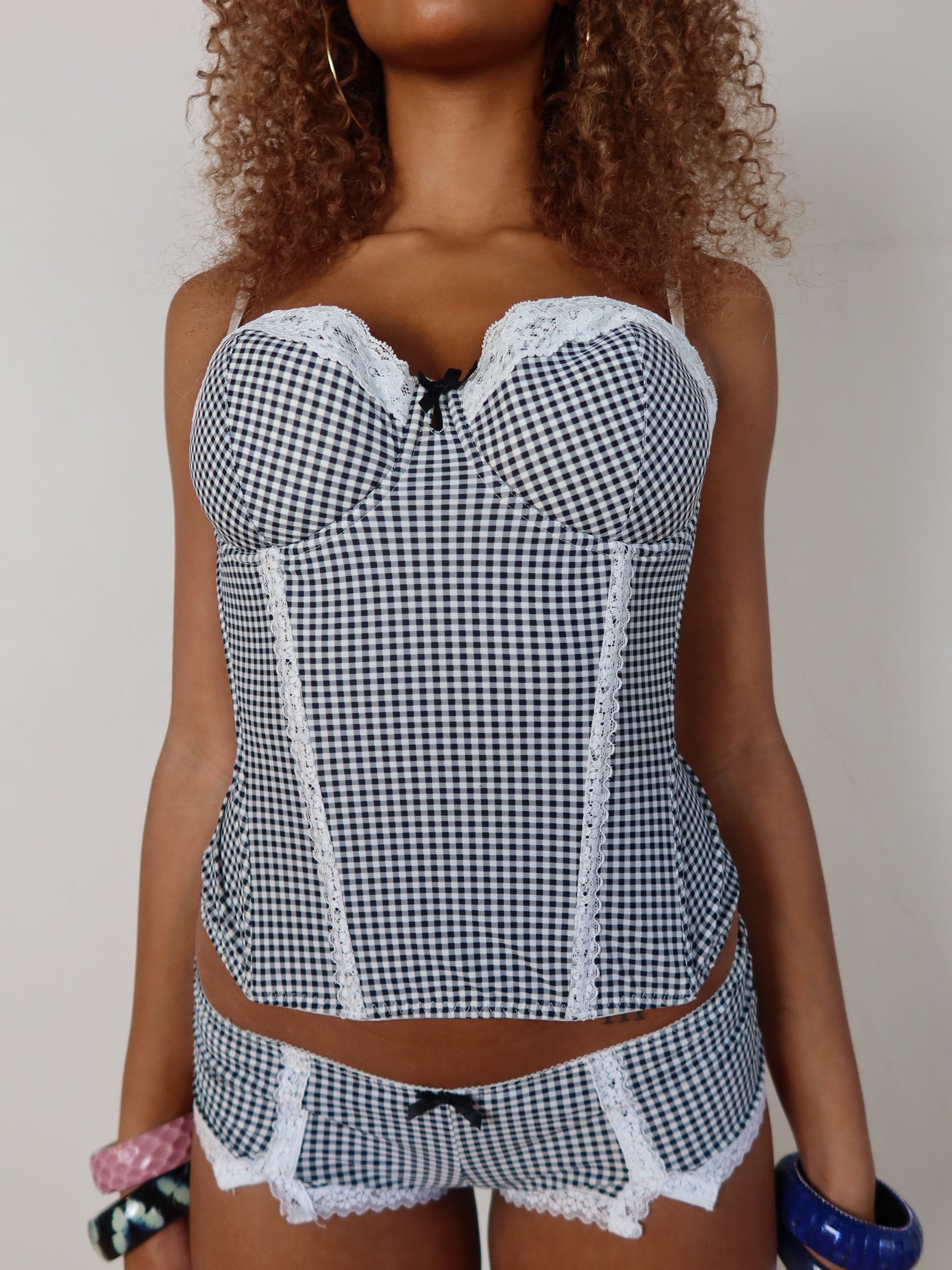 Y2K GINGHAM FESTI SET XS/S