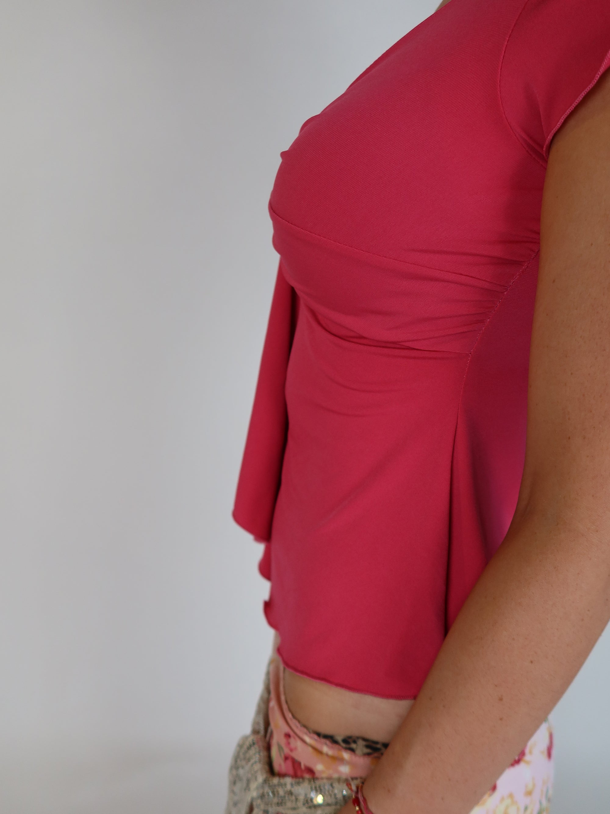 Y2K Hot Pink Peplum Top S