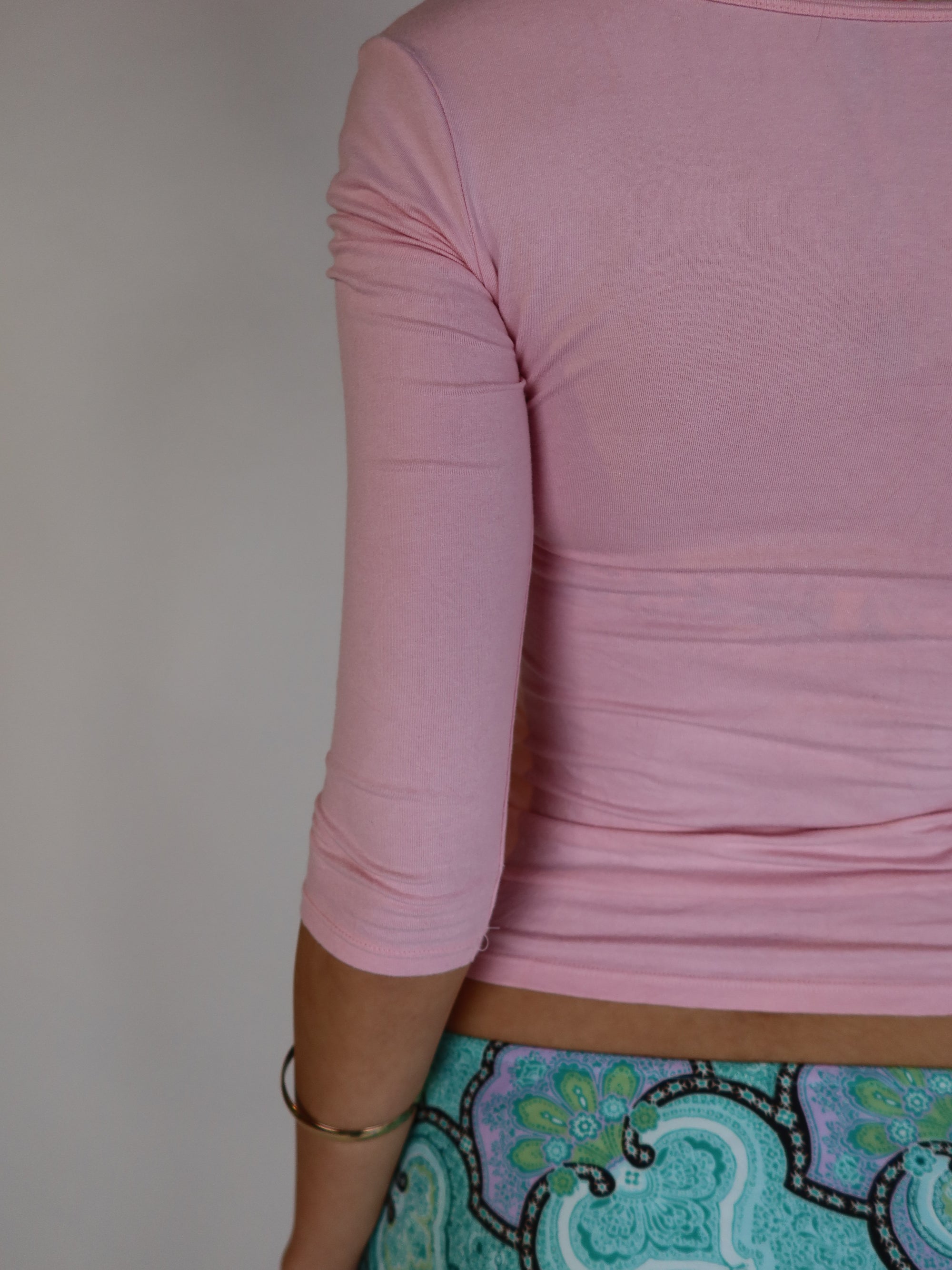 Y2K Baby Pink Lace Trim Top S