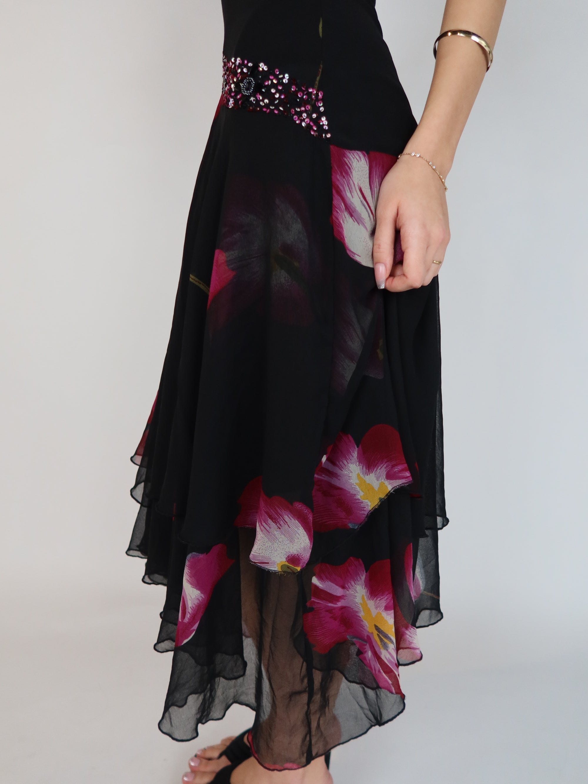 Beaded Midi Dress M