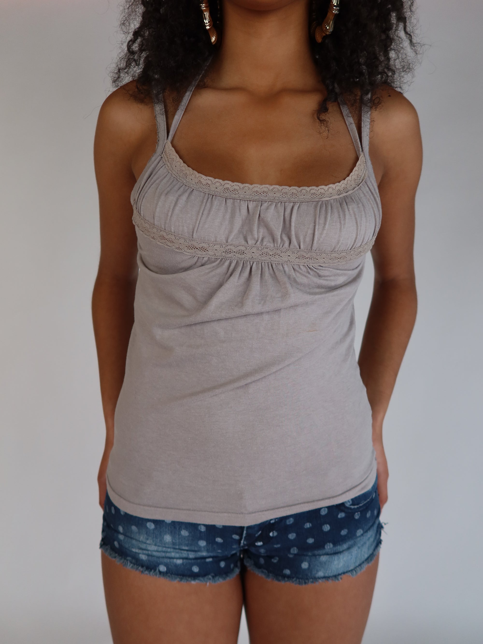 Lace Trim Cami Top S/M