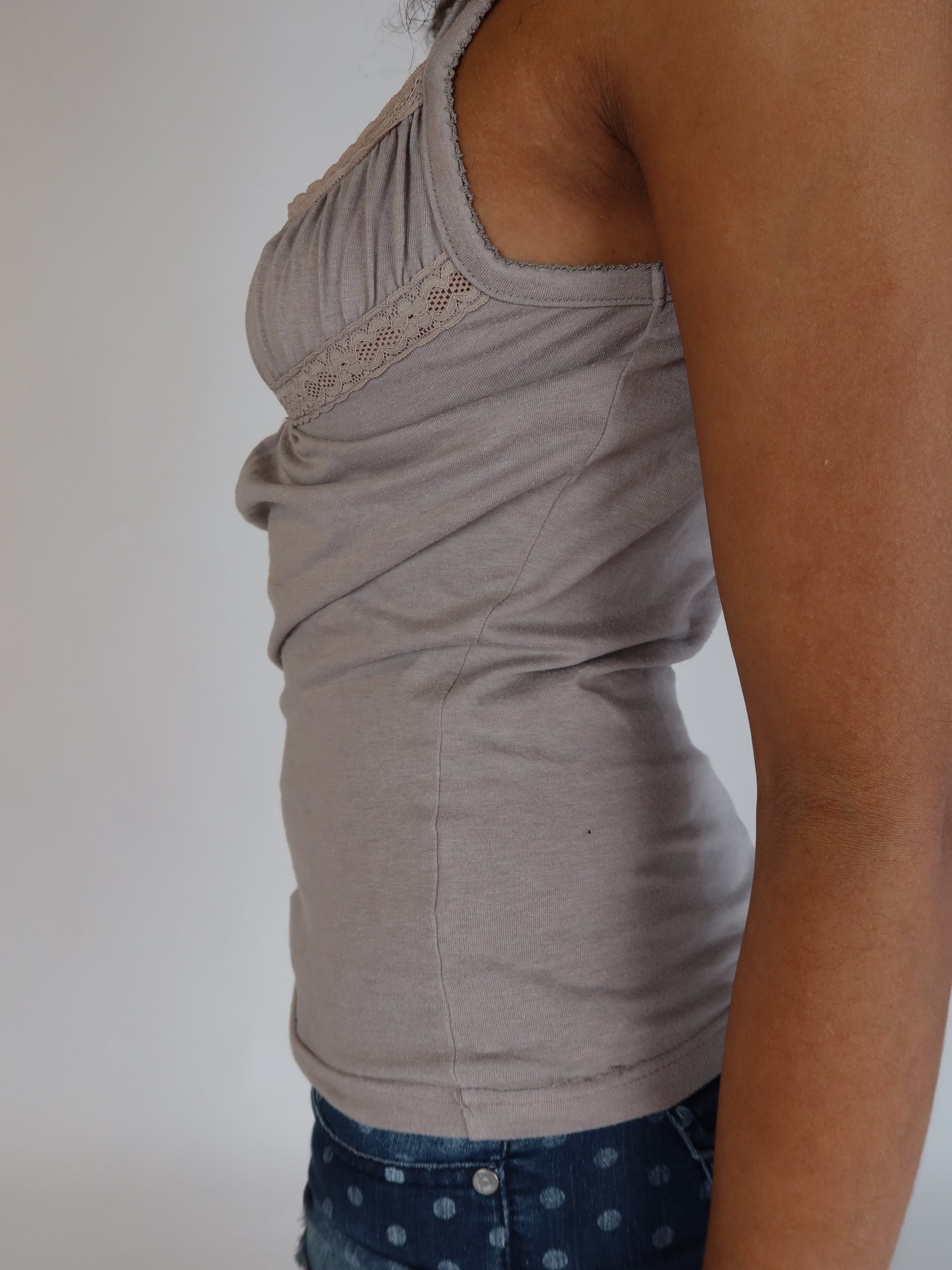 Lace Trim Cami Top S/M