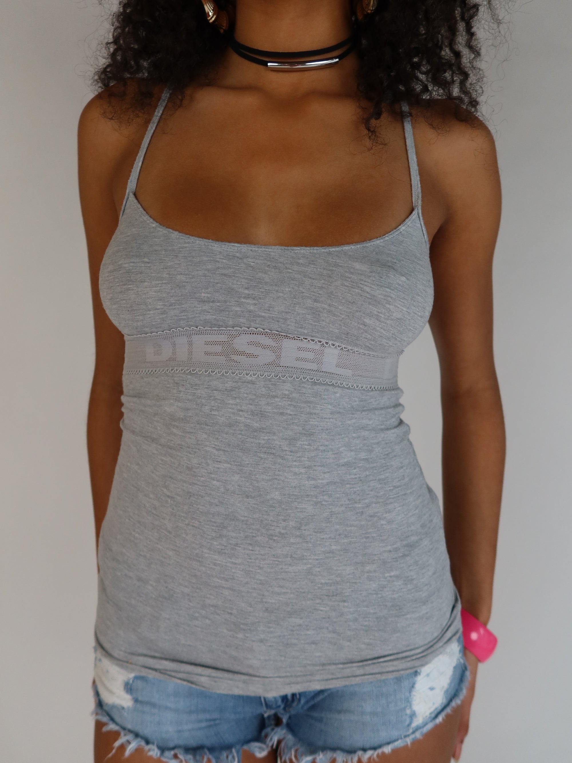 Y2K Diesel Grey Top S/M