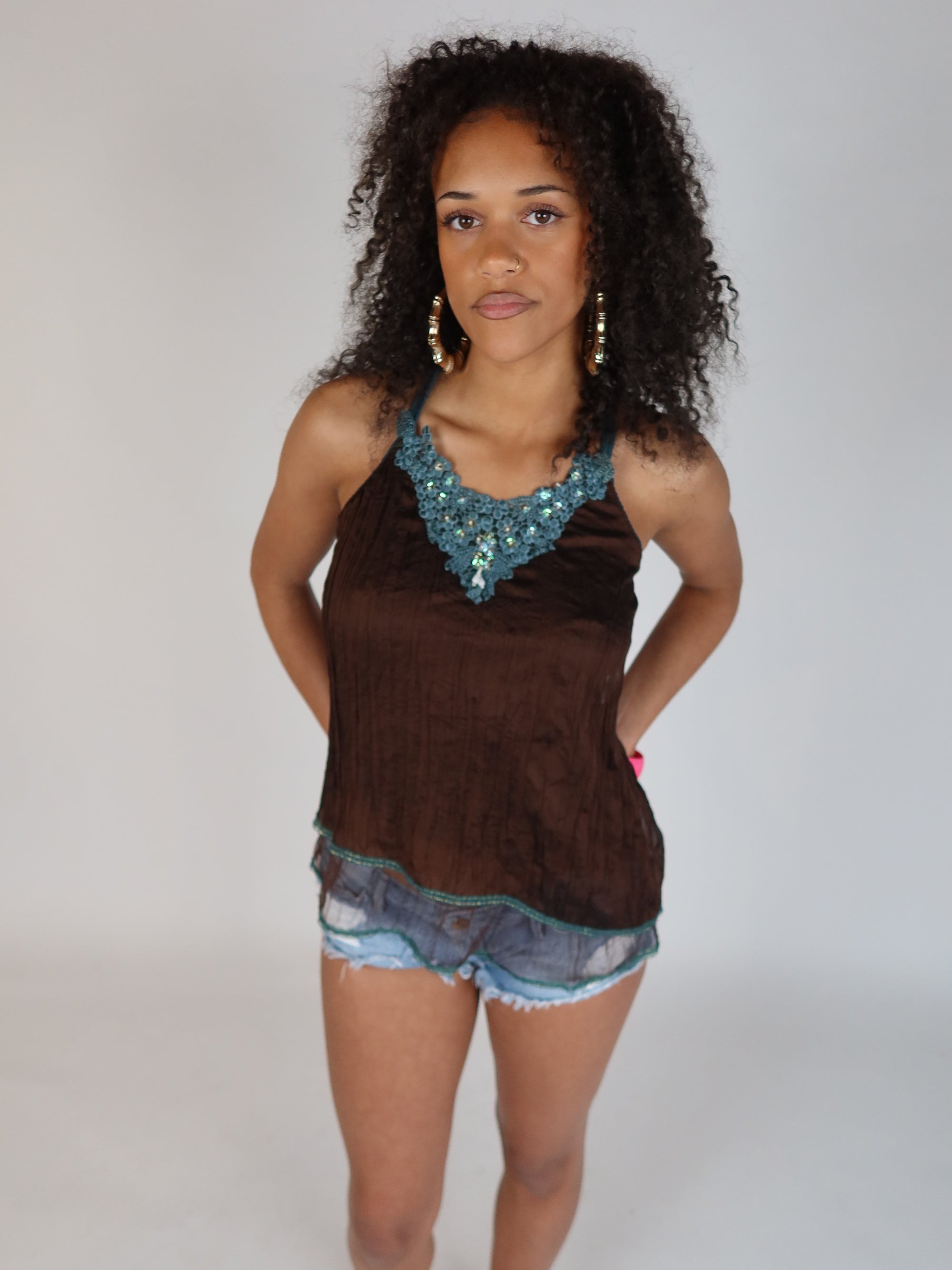 Y2K Beaded Cami S/M