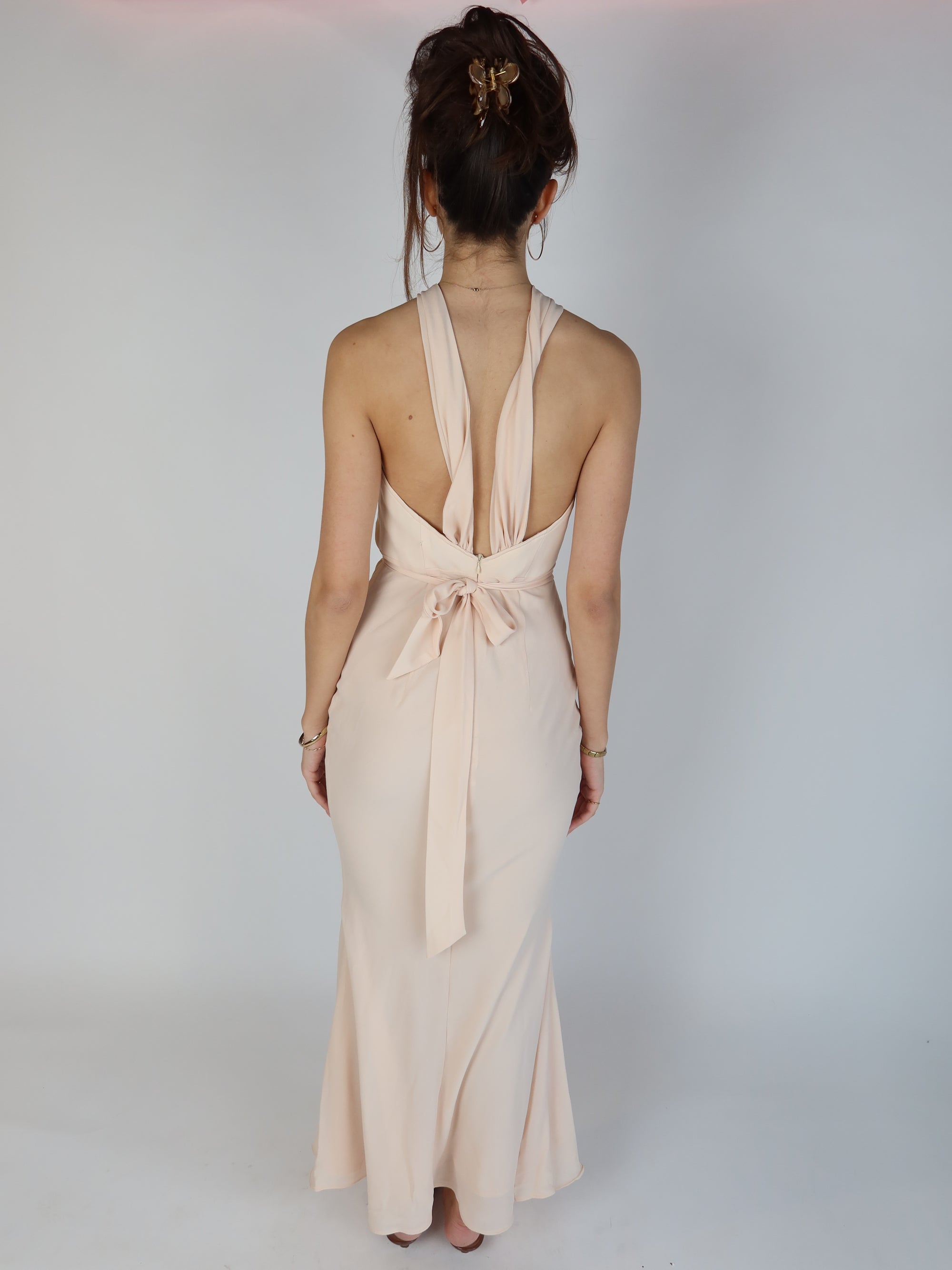 Y2K Halter Maxi Dress S