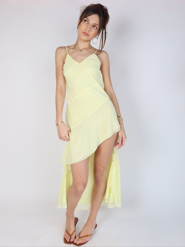 Vintage Y2K asymmetrical dress, Y2K resale clothing at Brat's Closet.