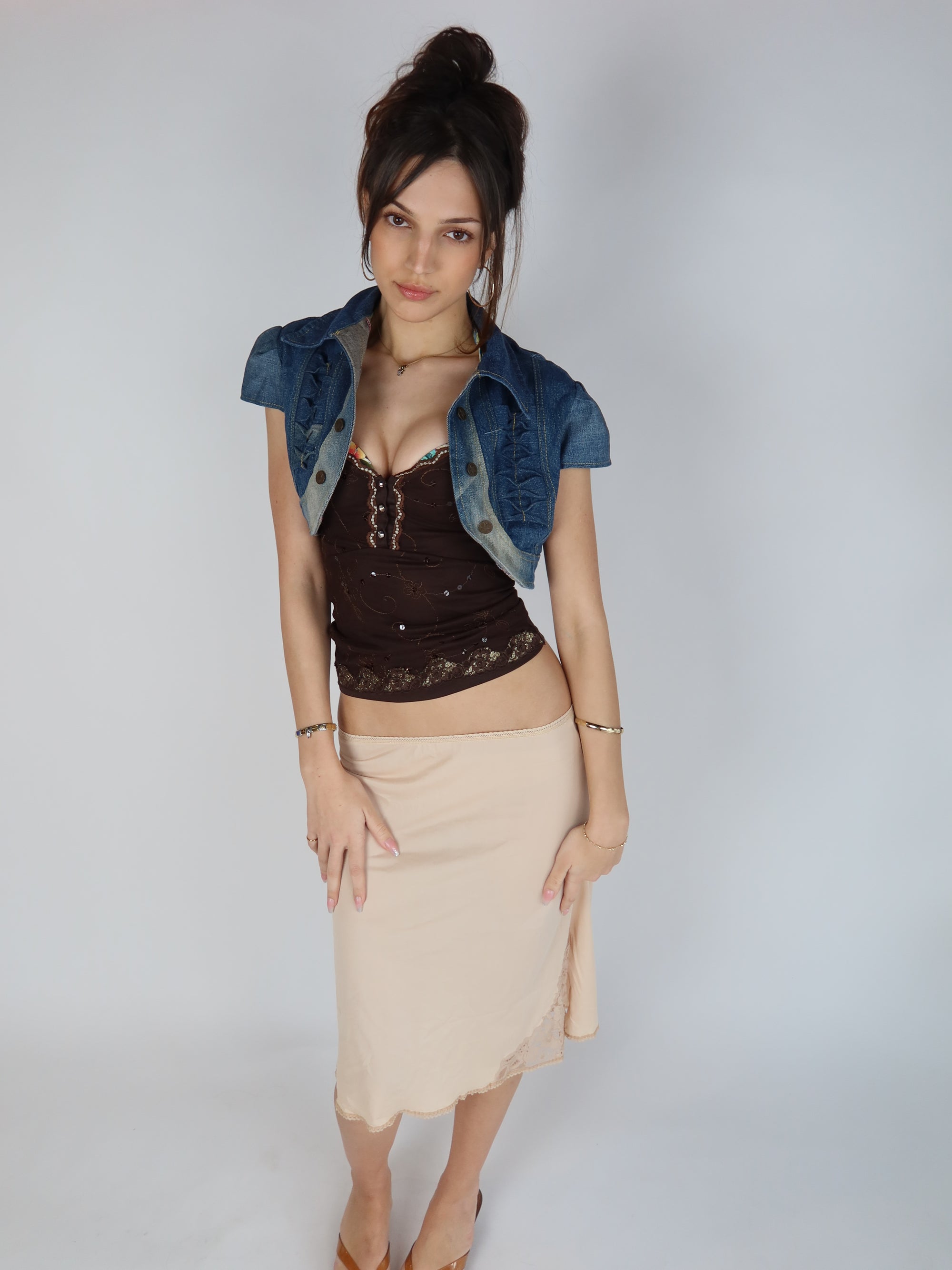 Cropped Denim Jacket S/M