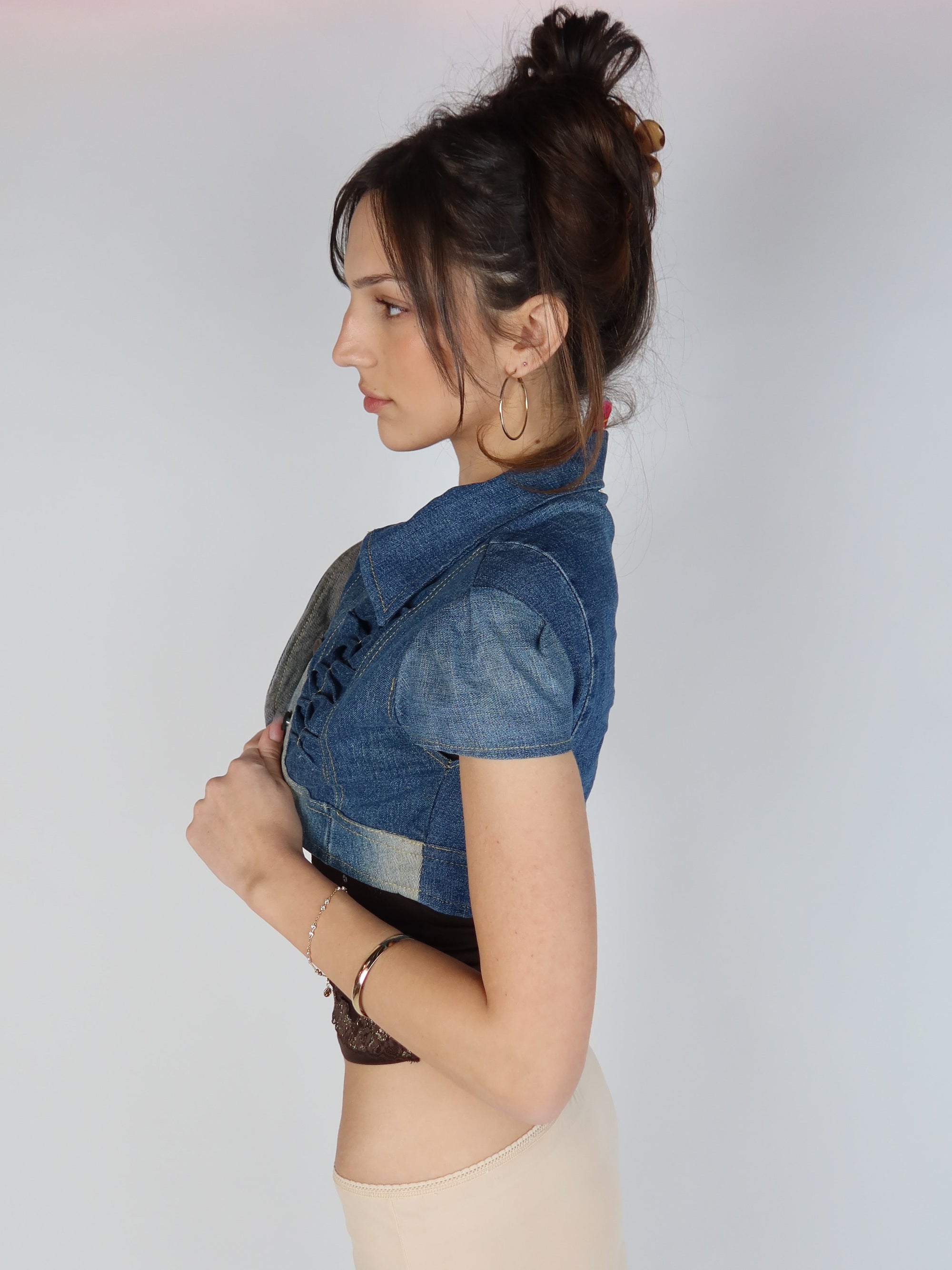 Cropped Denim Jacket S/M