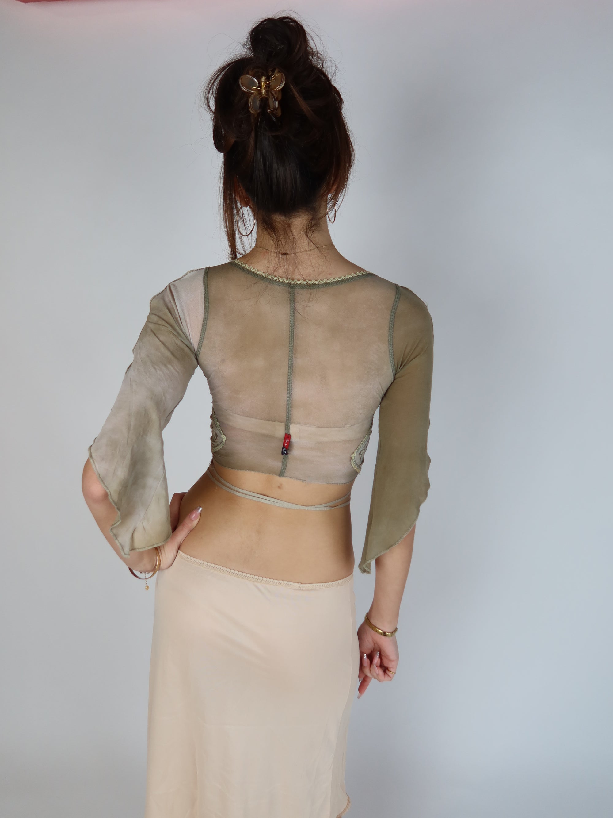 Y2K Boho Wrap Top XS/S