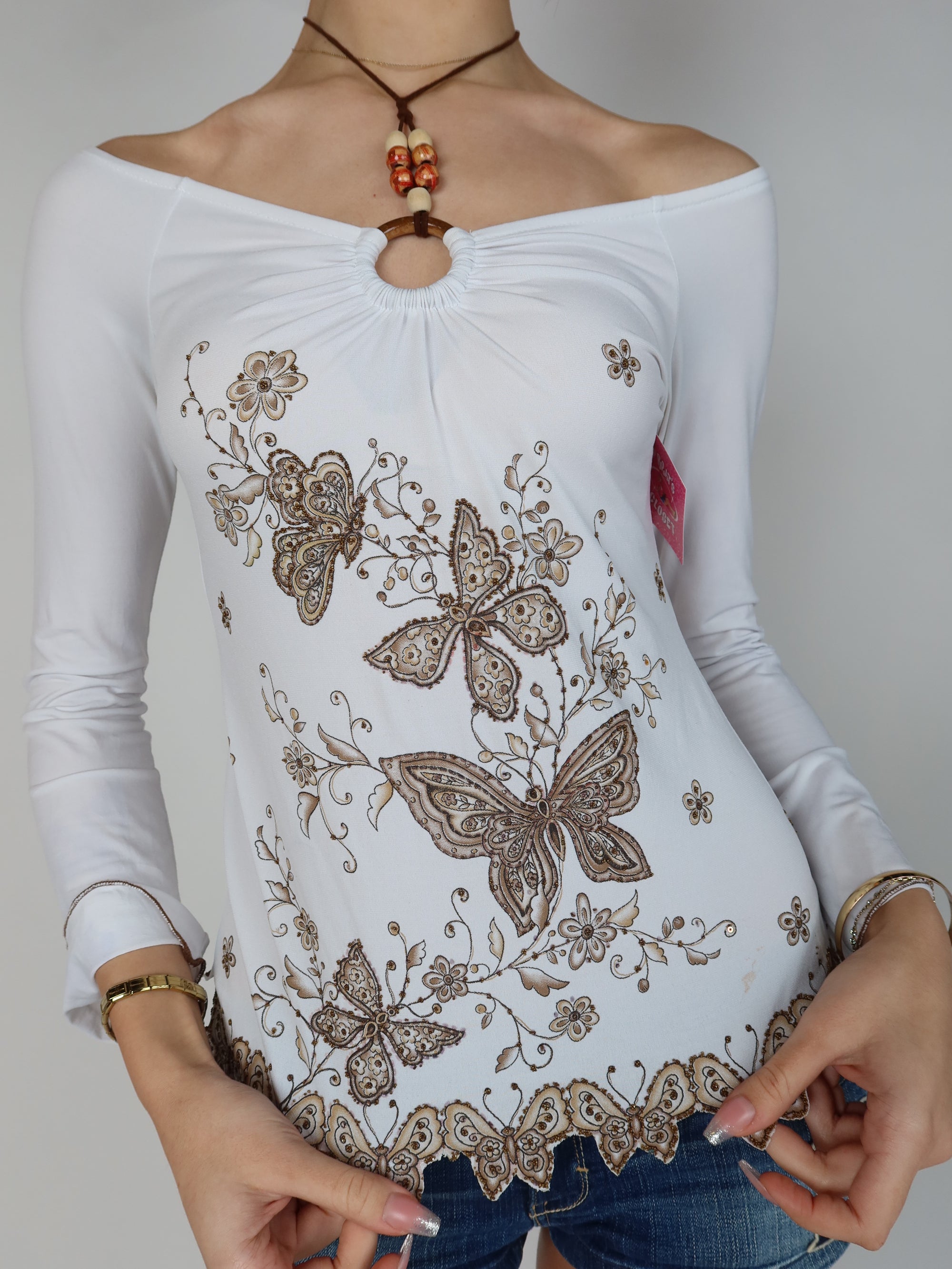 Y2K Butterfly Long Sleeve XS/S