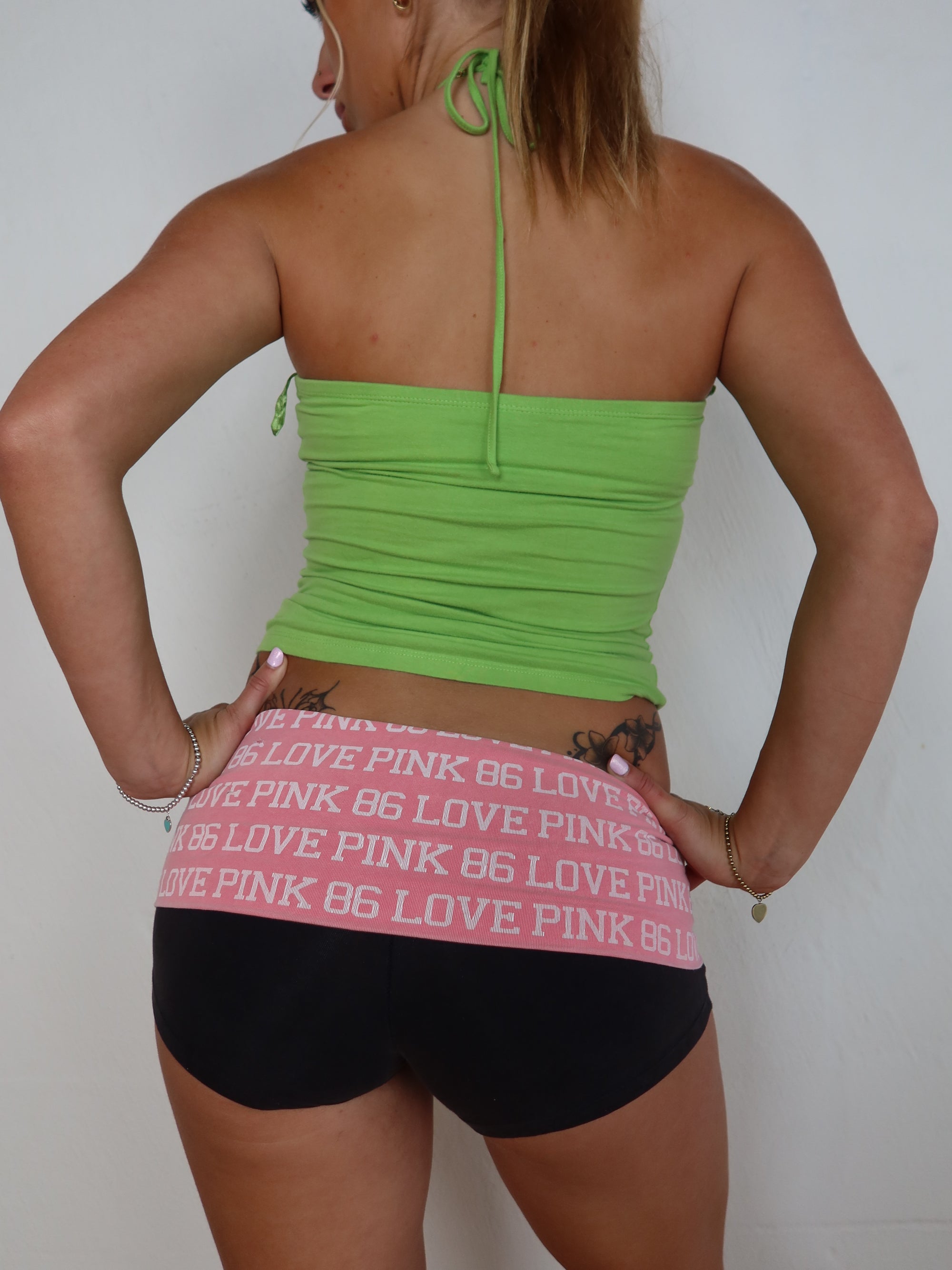 Pink Fold-Over Shorts S/M