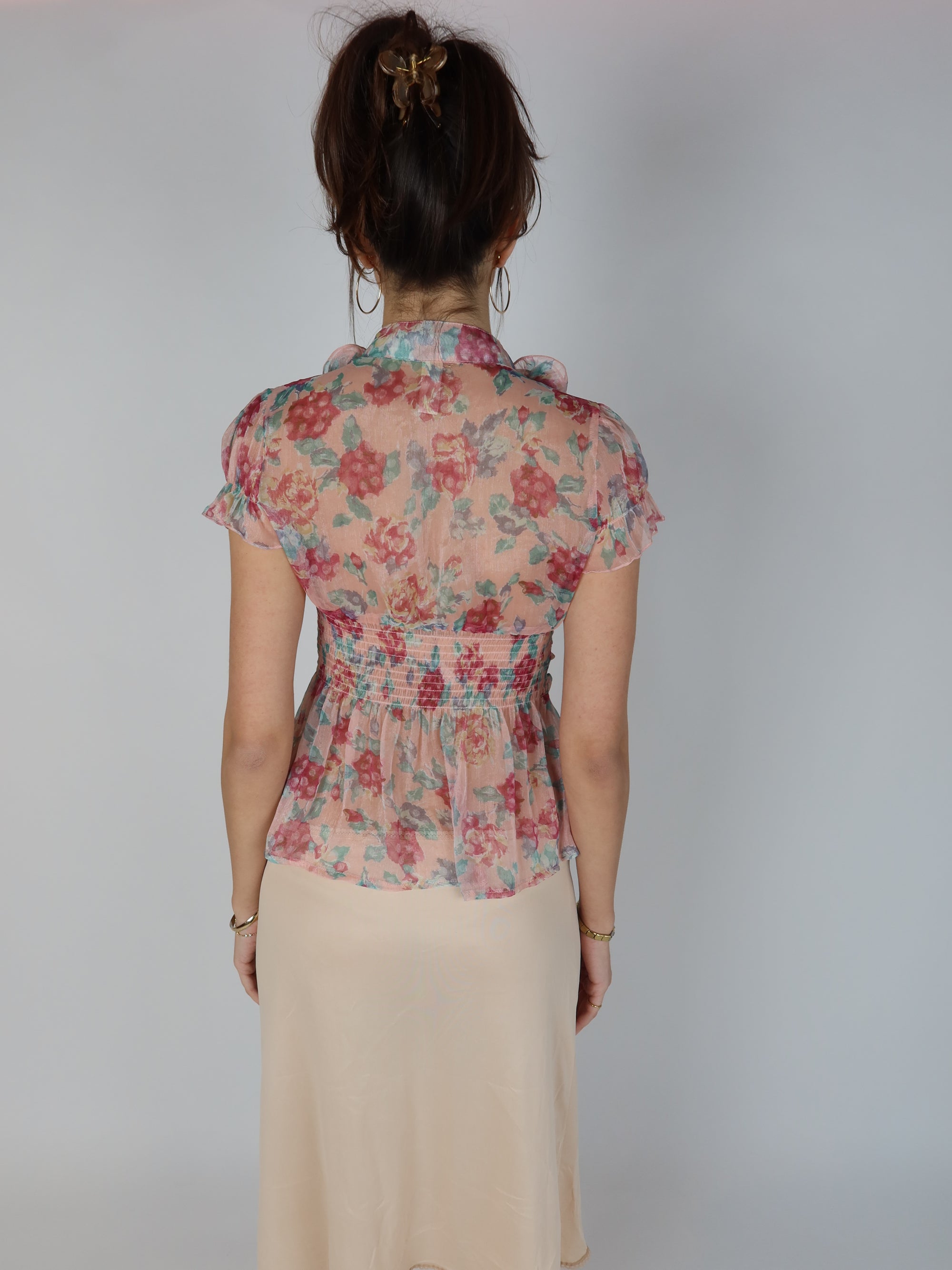 Y2K Ruffle Blouse S/M