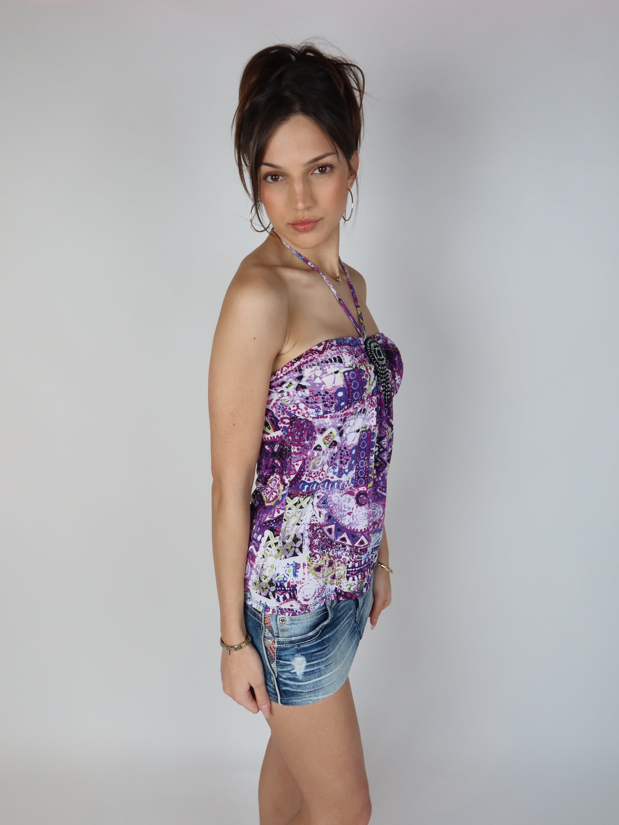 Y2K Beaded Halter S/M