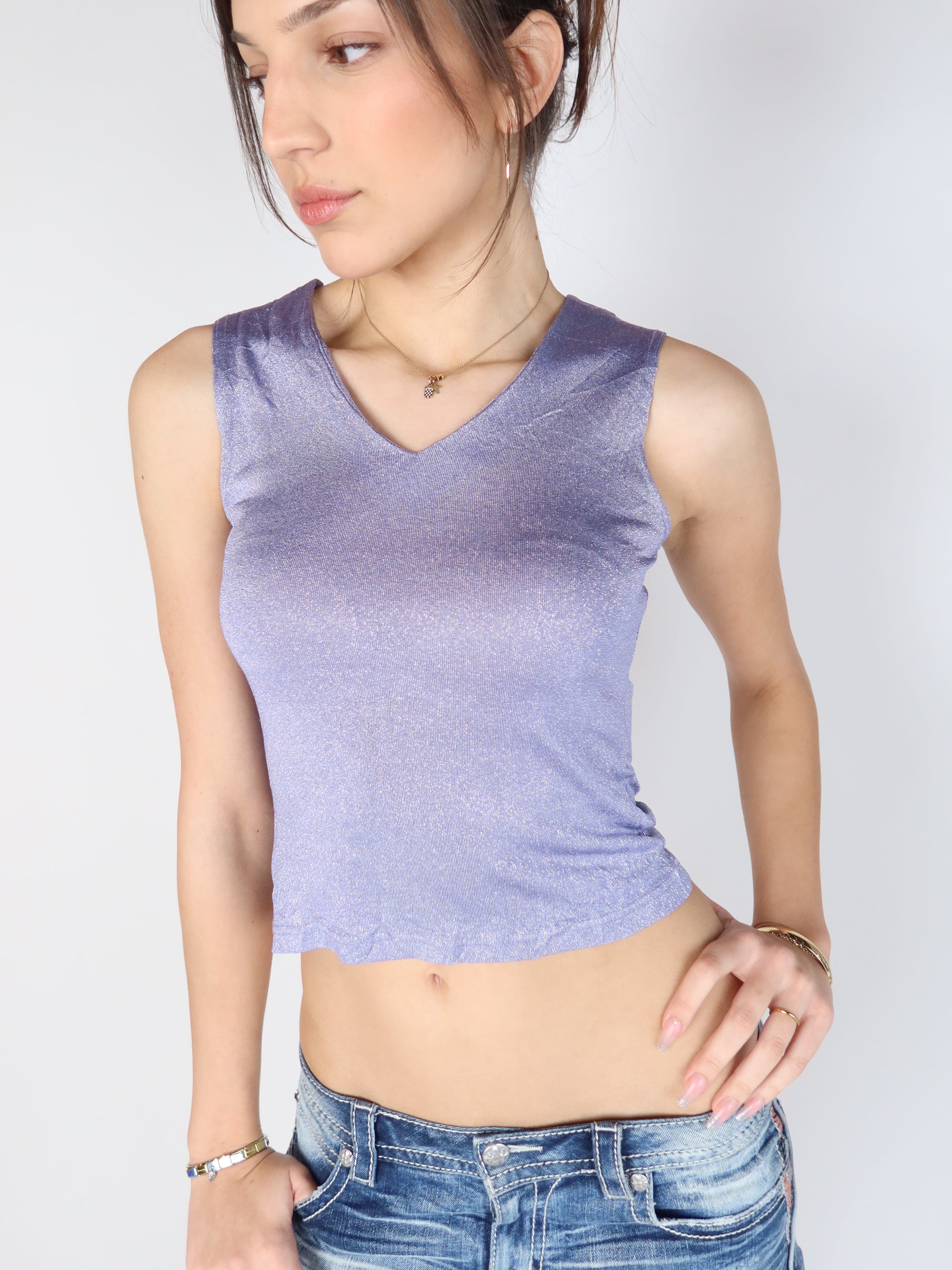 Y2K Glitter Knit Top
