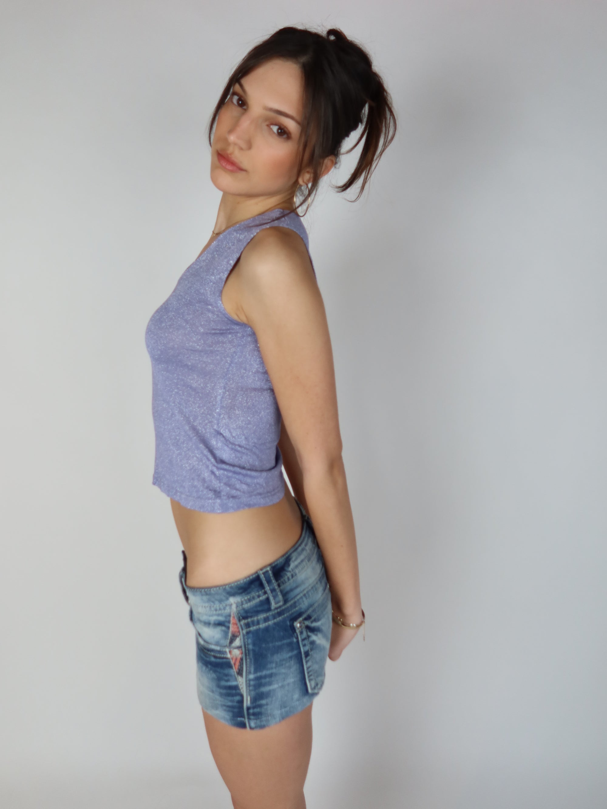Y2K Glitter Knit Top