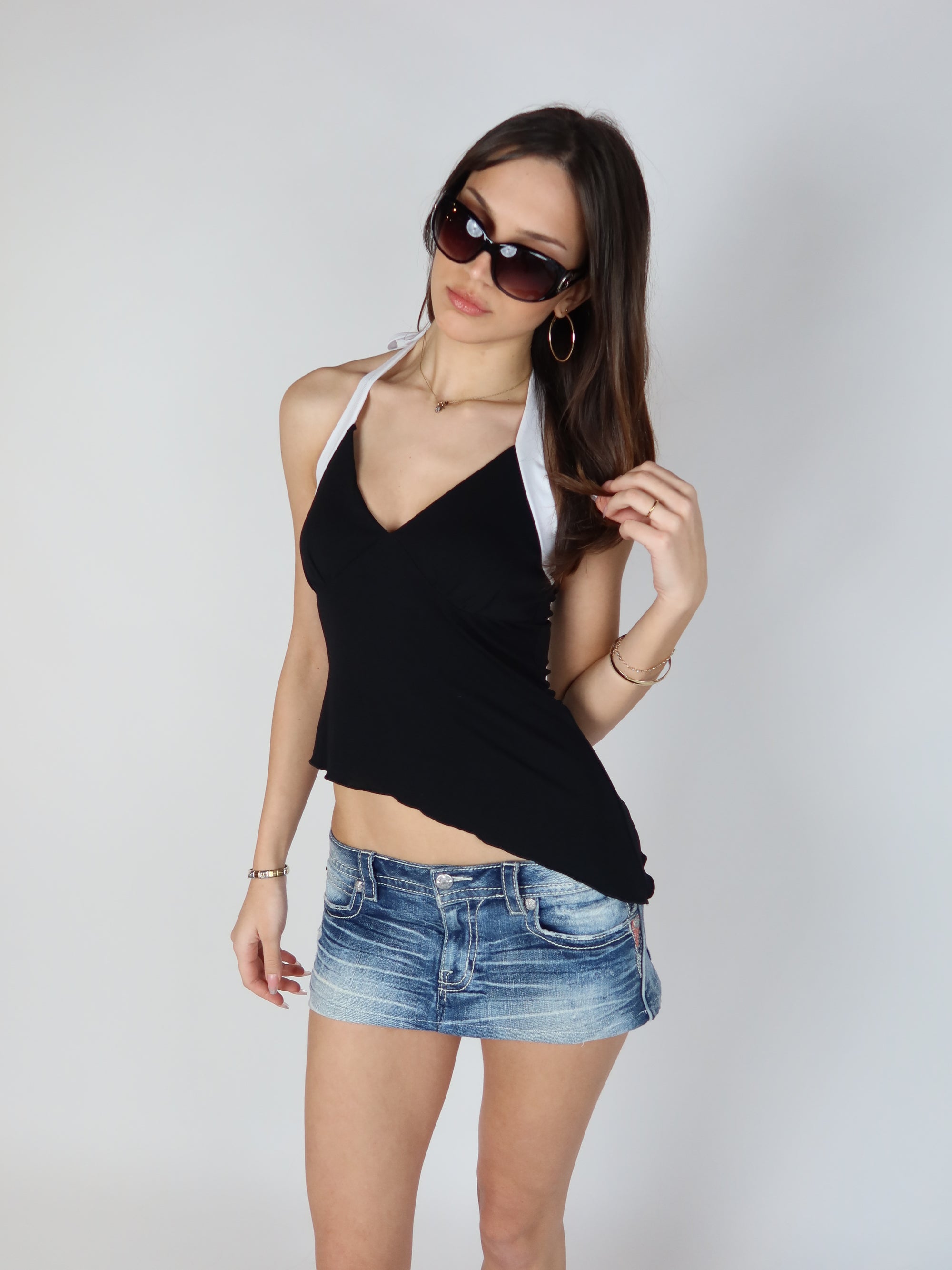 Y2K Asymmetrical Halter XS/S