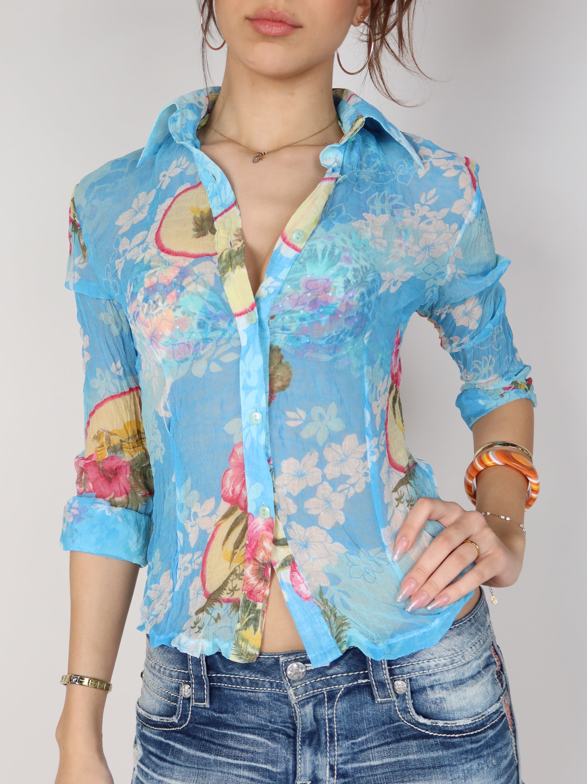100% Silk Blouse S/M