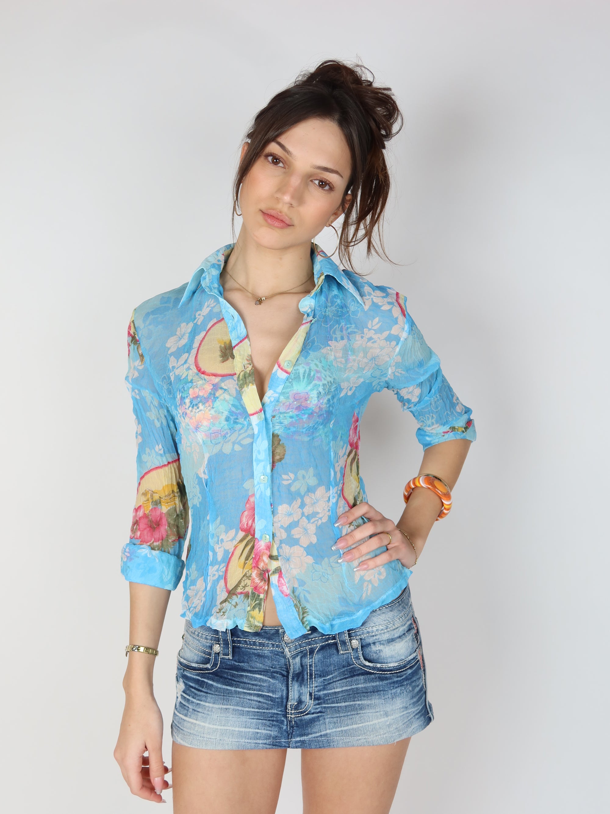 100% Silk Blouse S/M