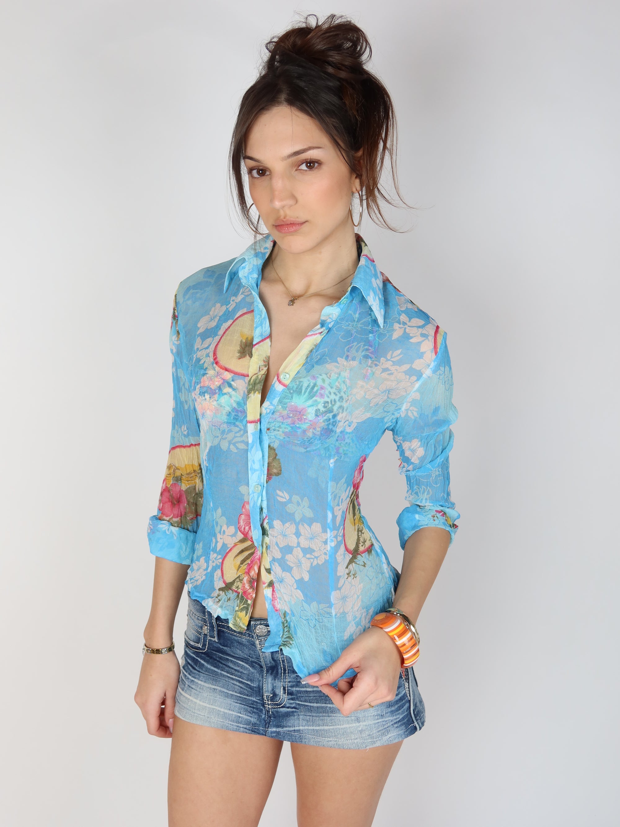 100% Silk Blouse S/M