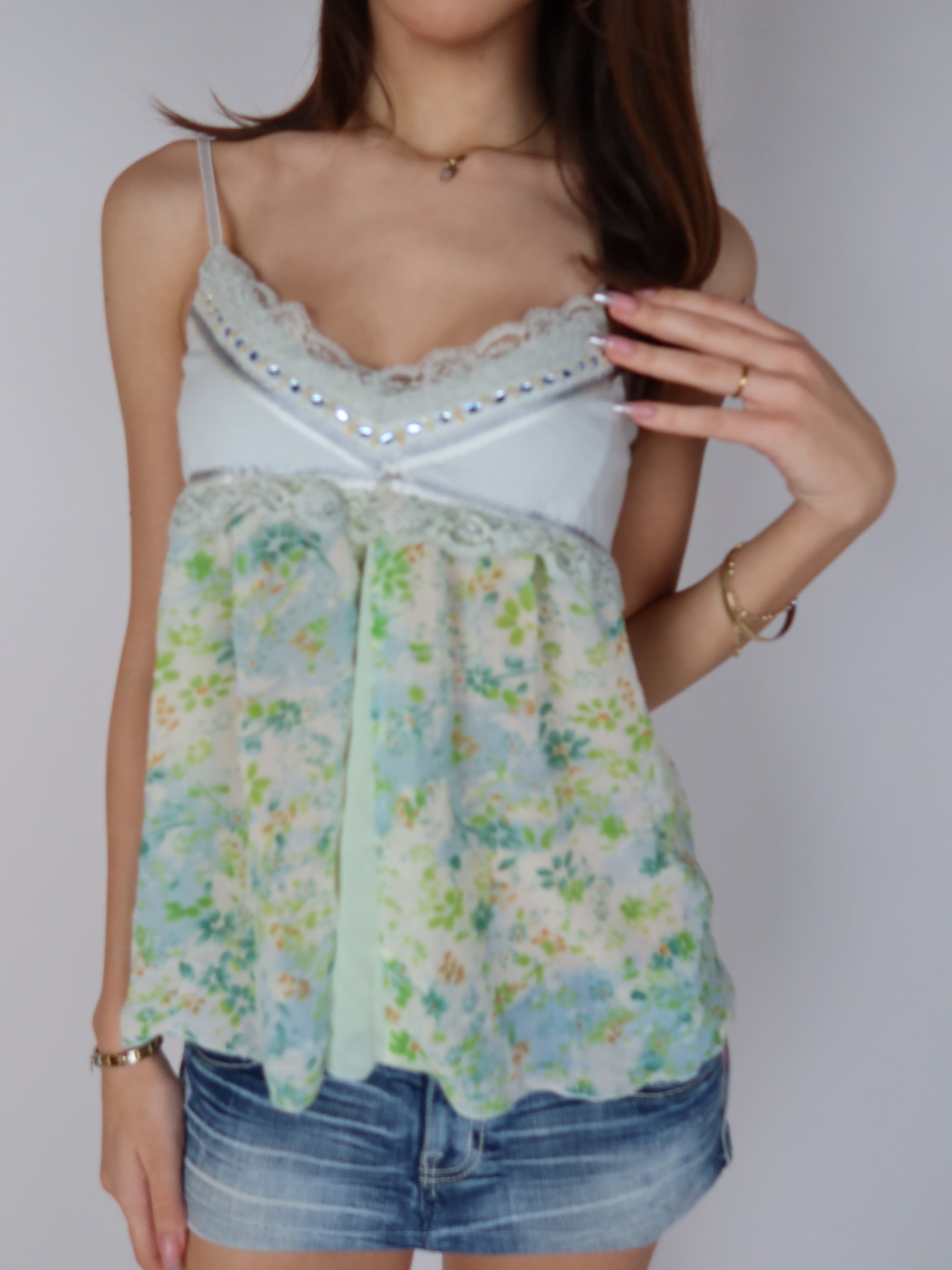 Y2K Floral Cami S/M