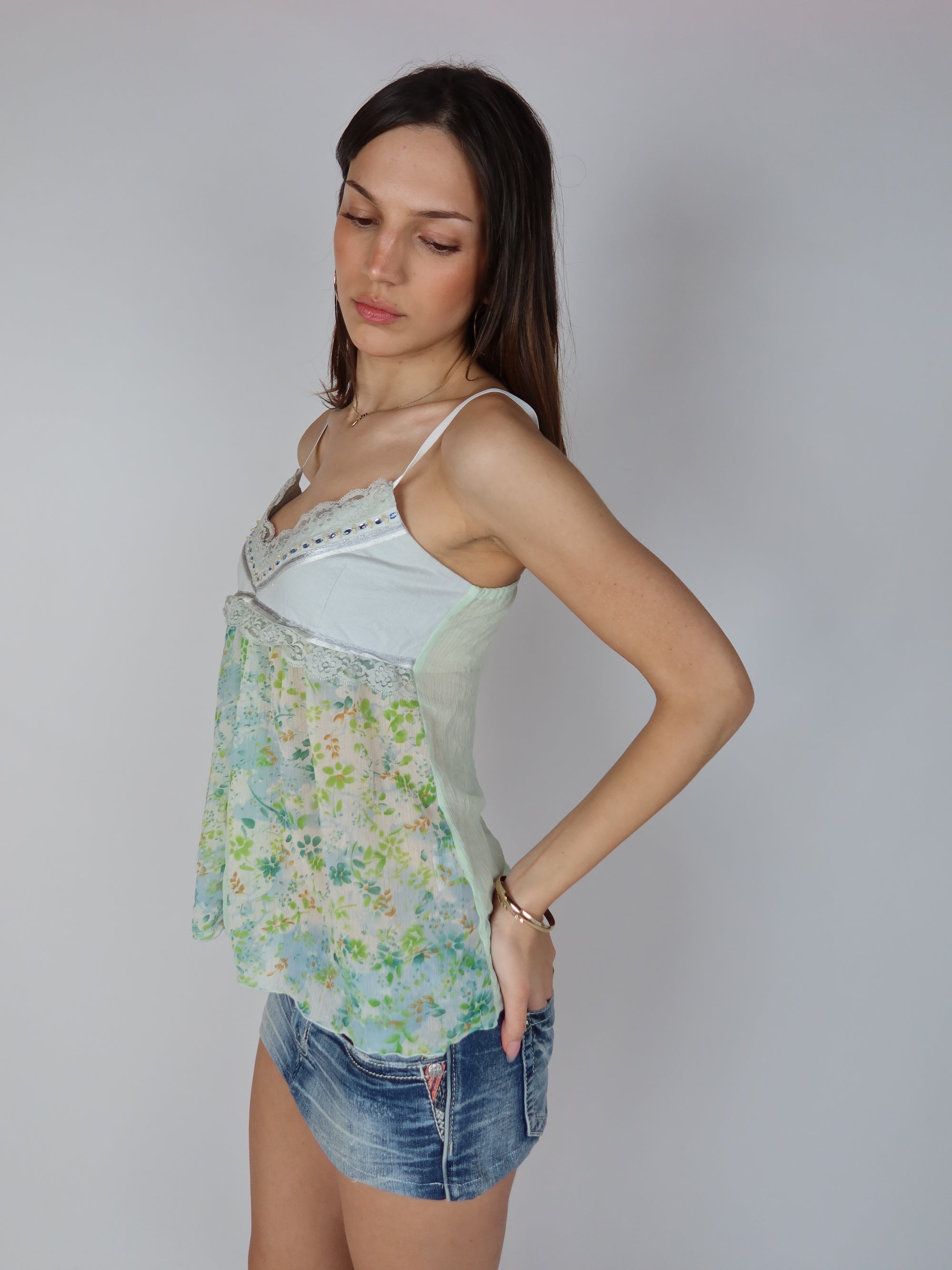Y2K Floral Cami S/M