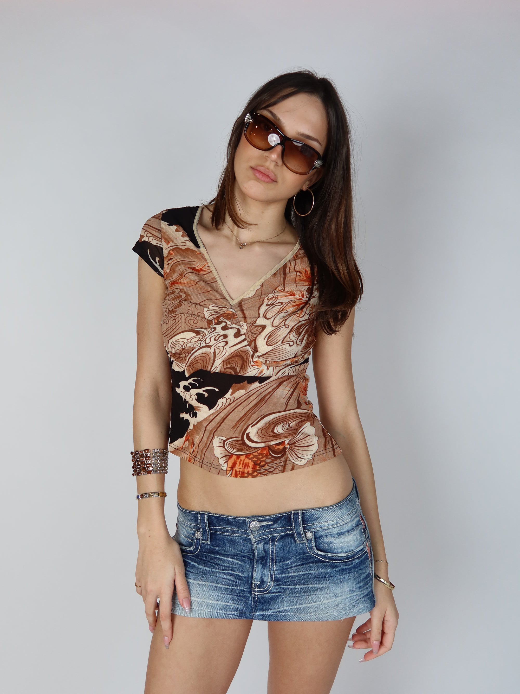 Y2K Koi Fish Top S/M
